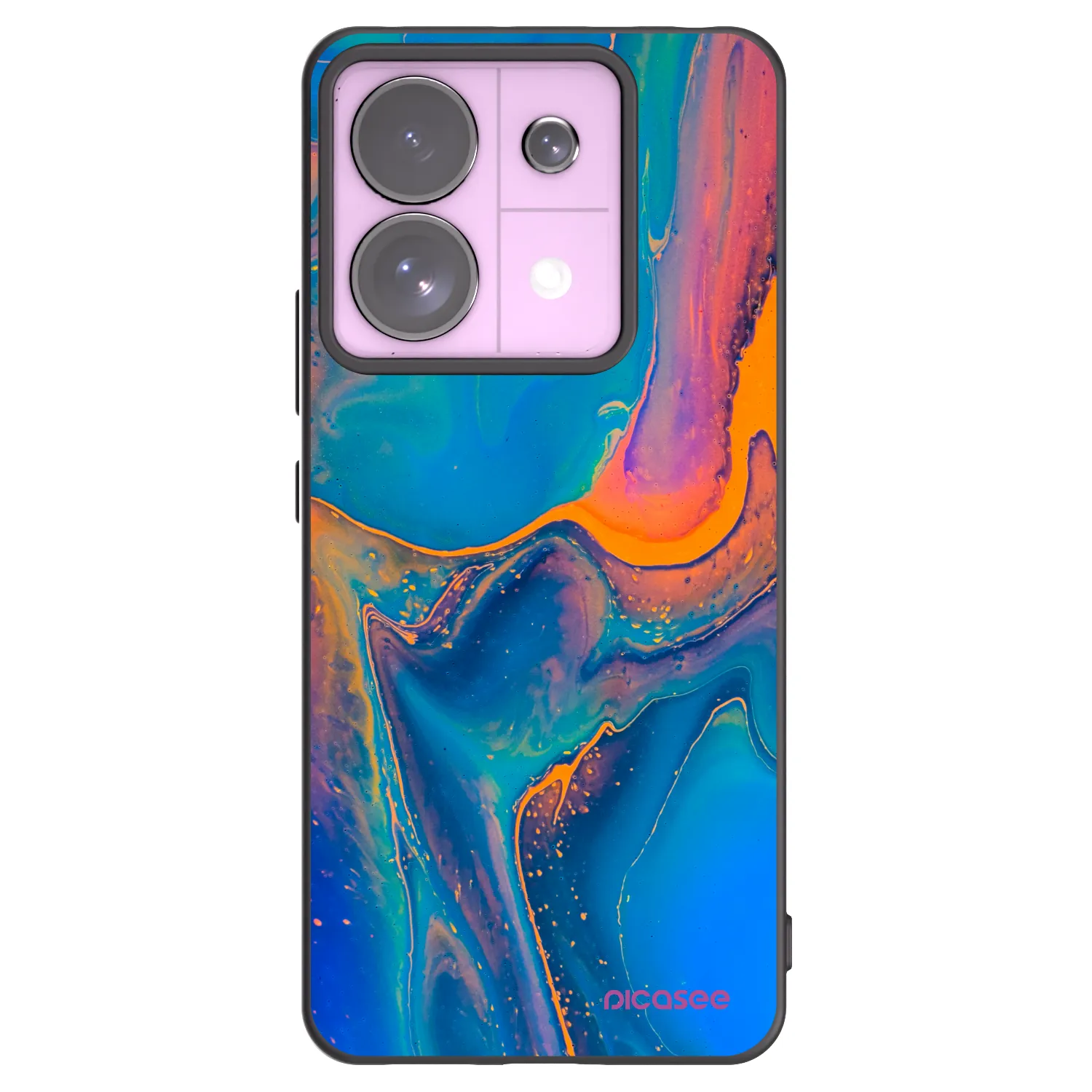 Picasee silikonski črni ovitek za Xiaomi Redmi Note 13 Pro 5G - Rainbow