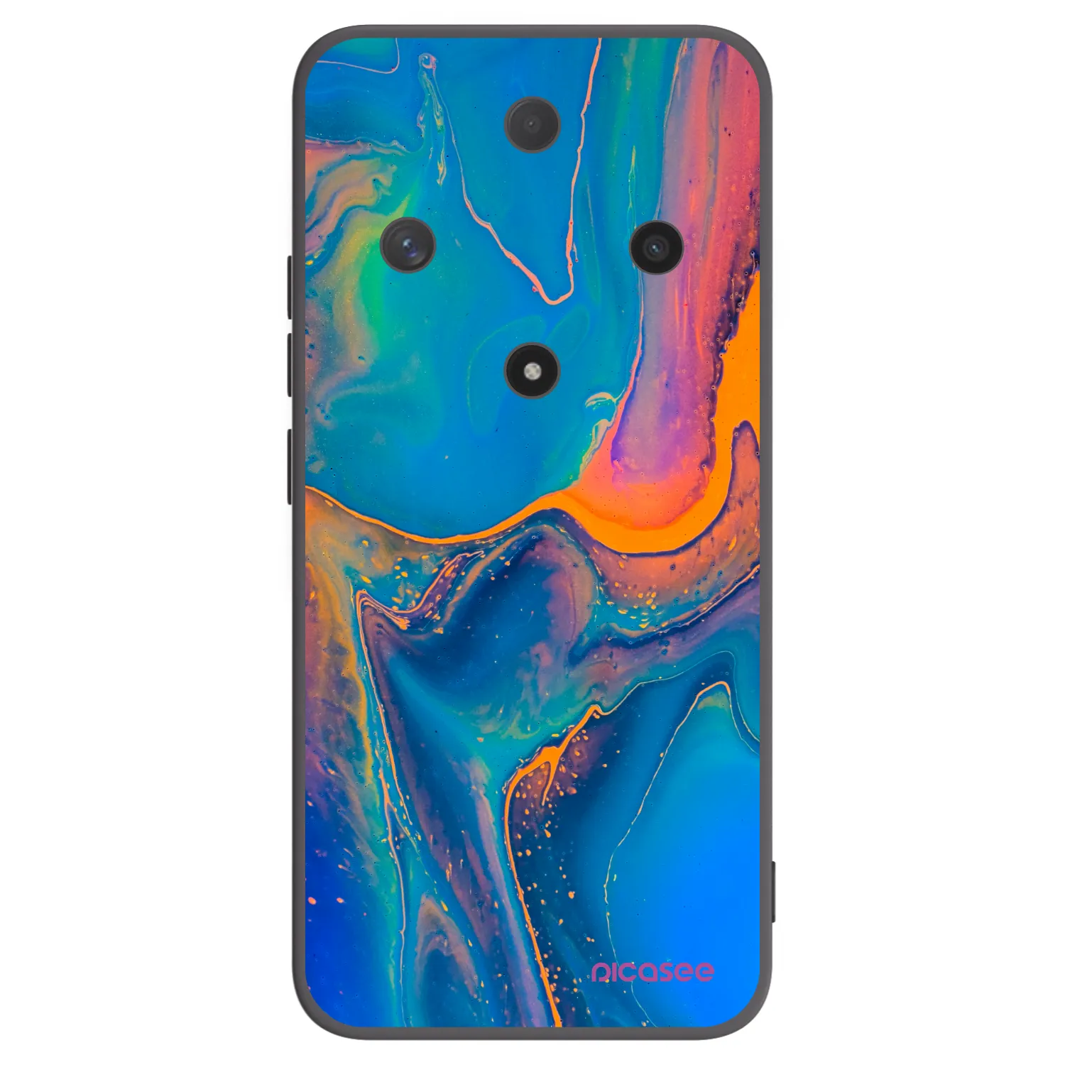 Picasee silikonski črni ovitek za Honor Magic6 Lite 5G - Rainbow