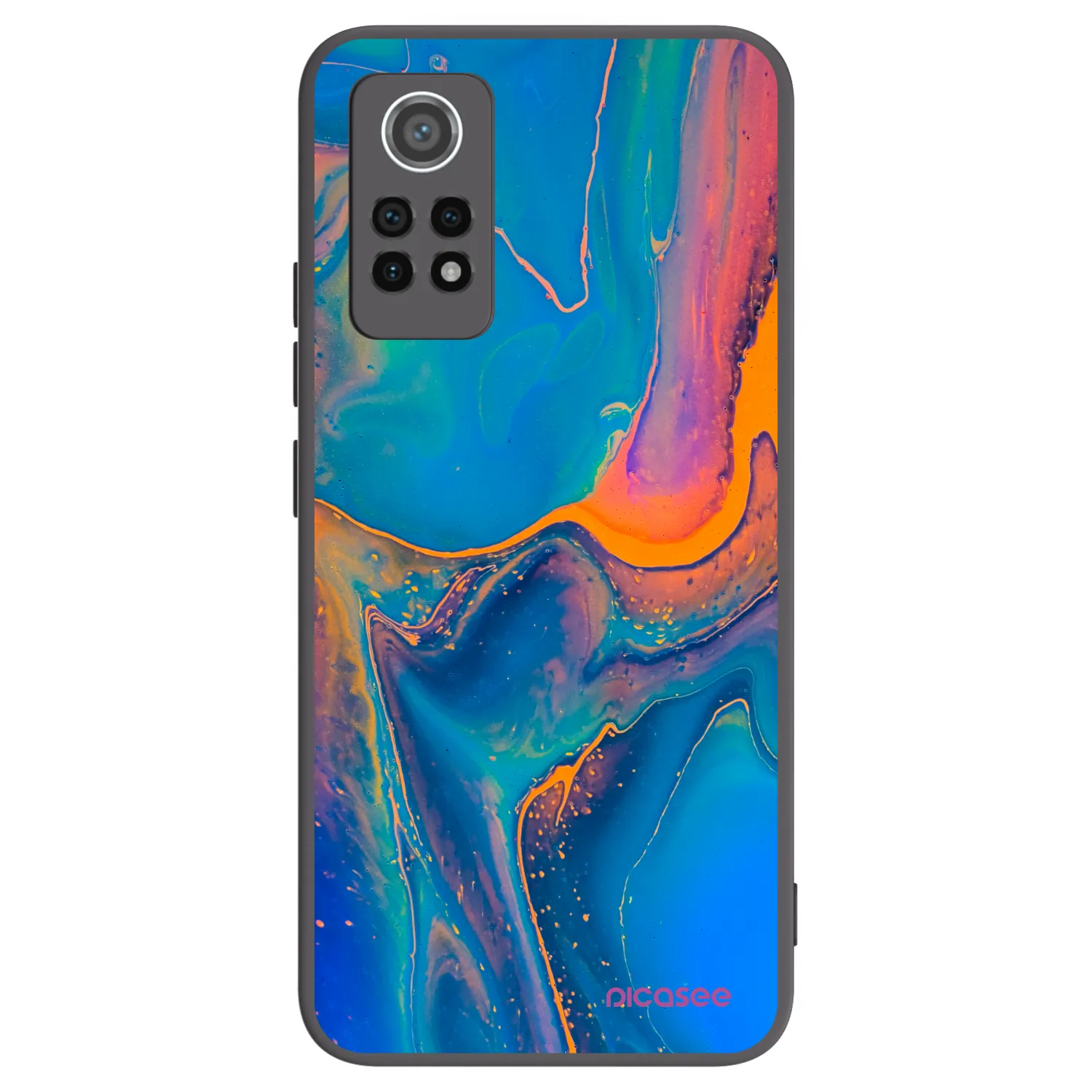 Picasee silikonski črni ovitek za Xiaomi Redmi Note 12 Pro 4G - Rainbow