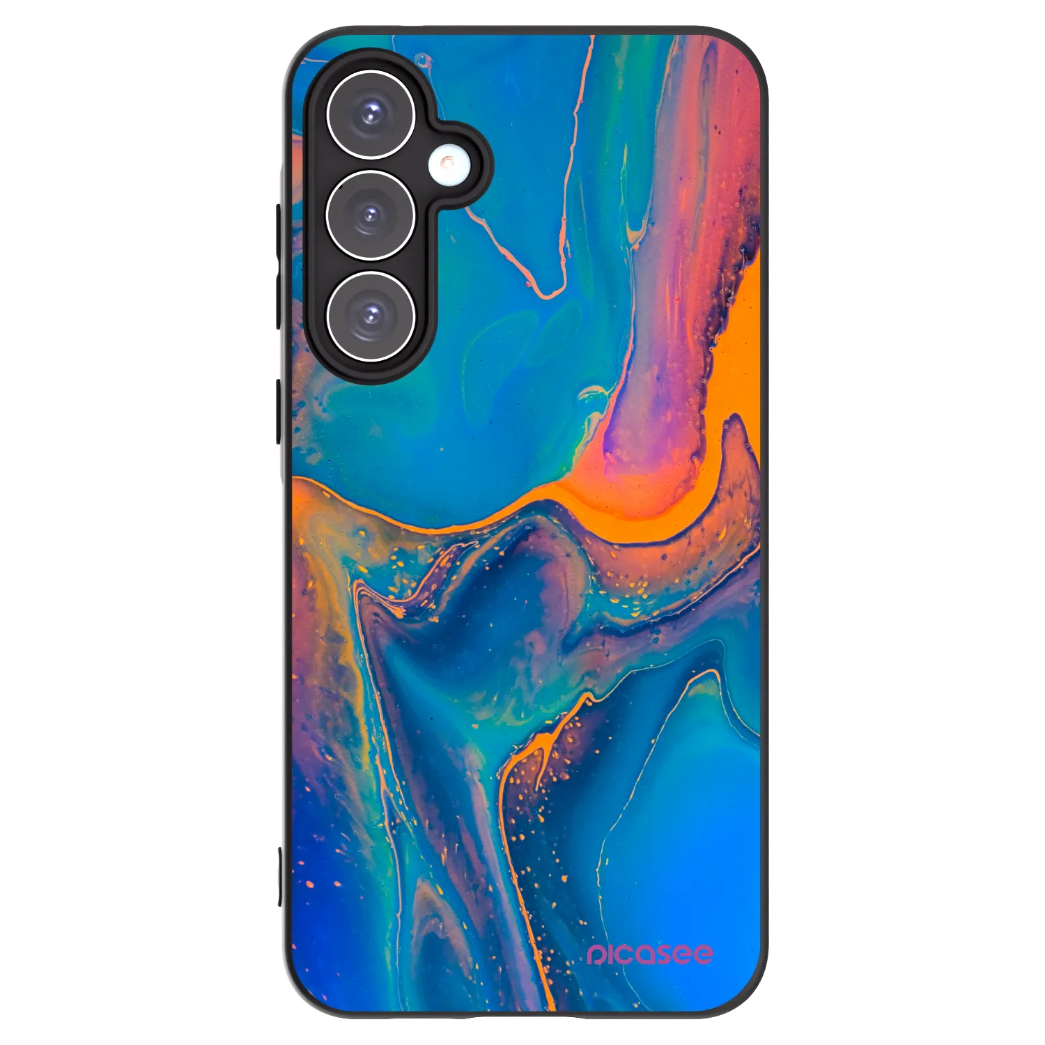 Picasee silikonski črni ovitek za Samsung Galaxy A55 5G A556B - Rainbow