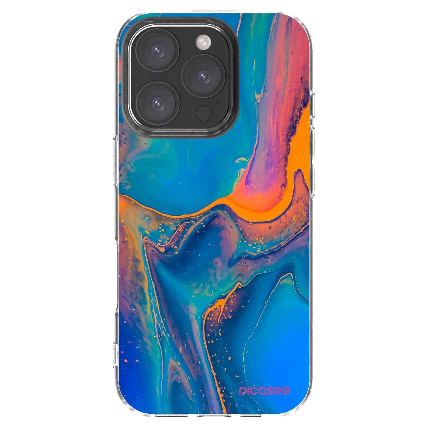 Picasee silikonski prozorni ovitek za Apple iPhone 16 Pro - Rainbow
