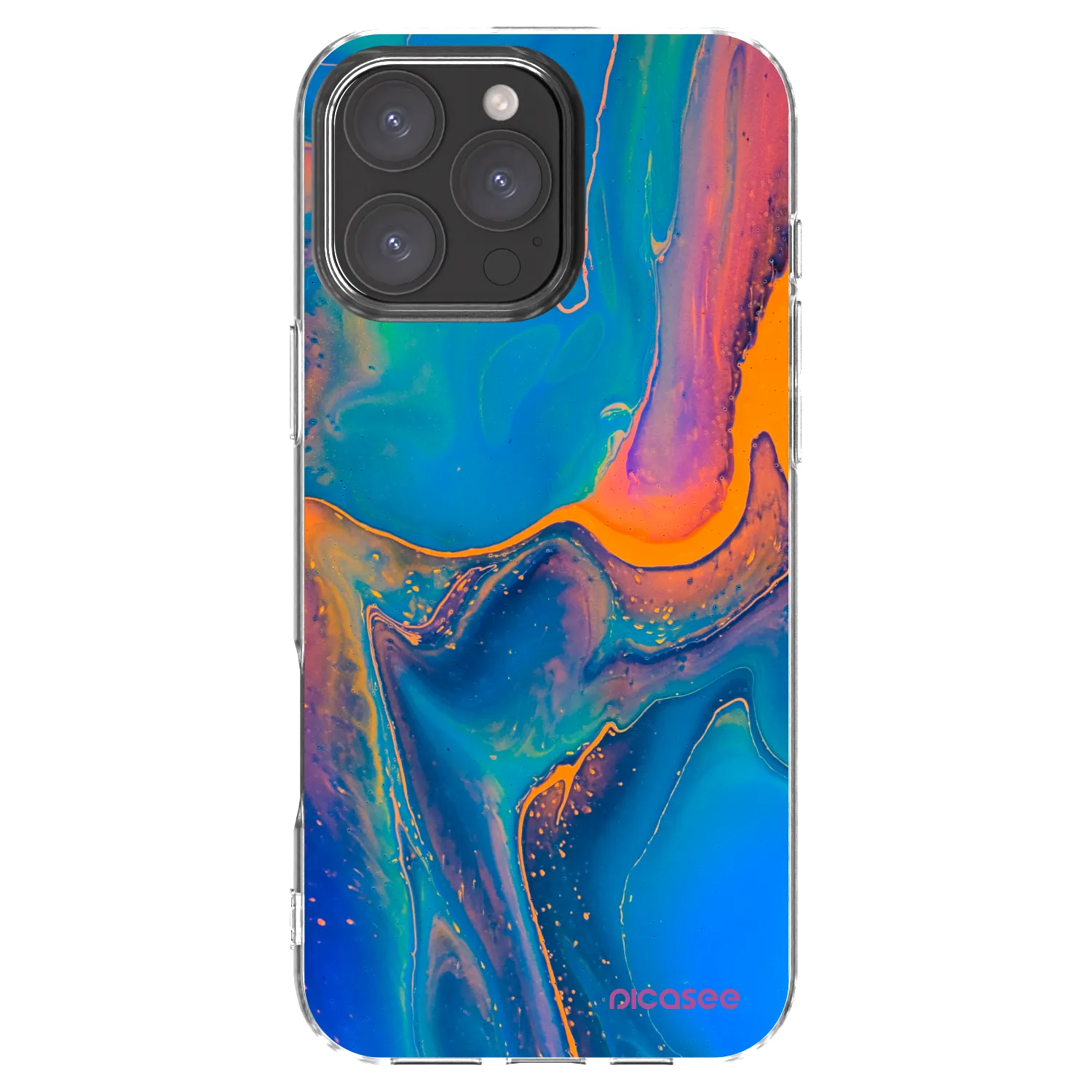 Picasee silikonski prozorni ovitek za Apple iPhone 16 Pro Max - Rainbow