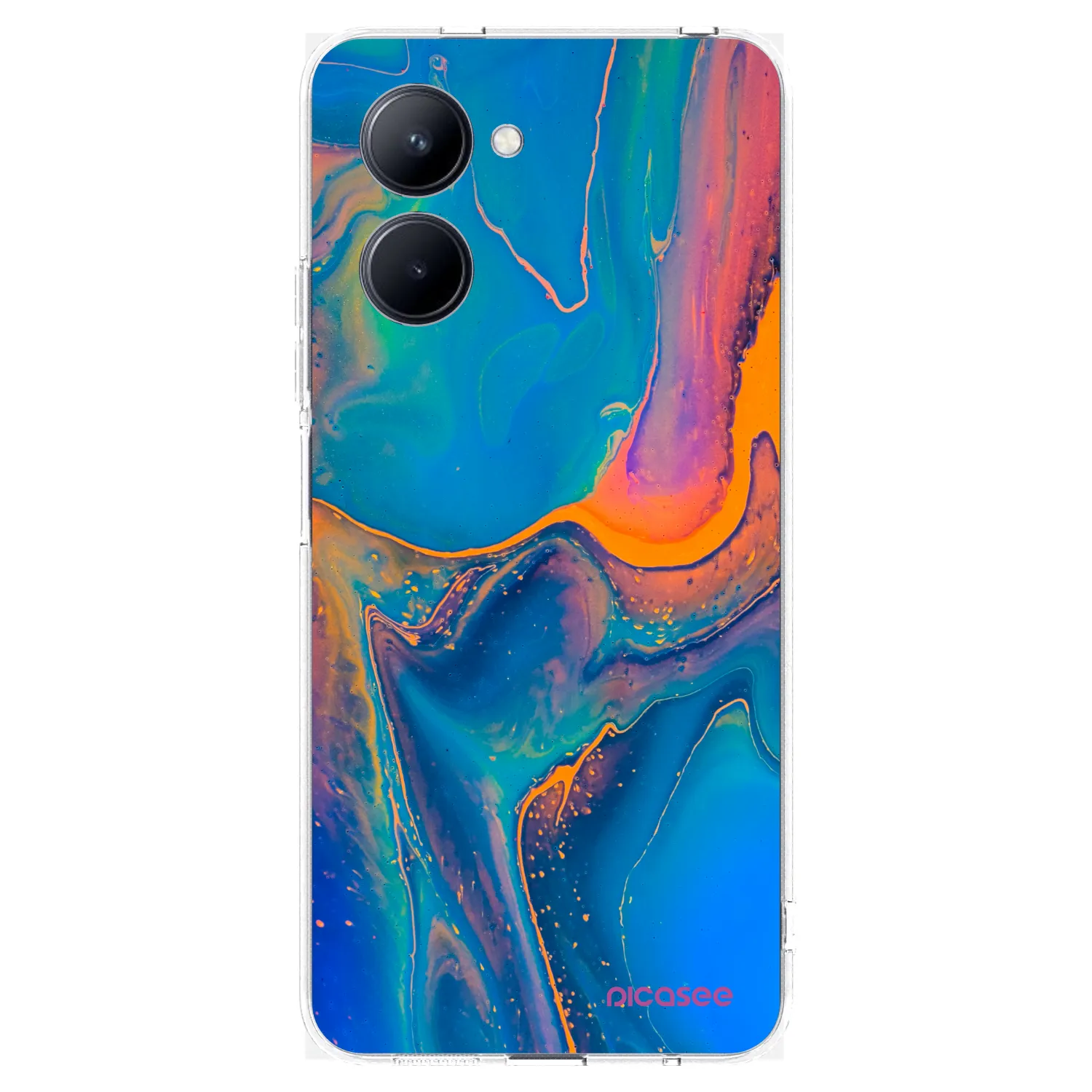 Picasee silikonski prozorni ovitek za Realme C33 (2023) - Rainbow