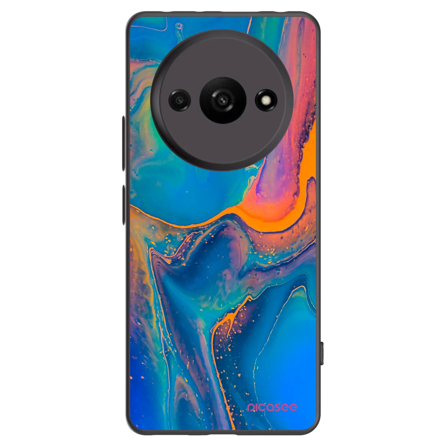 Picasee silikonski črni ovitek za Xiaomi Redmi A3 - Rainbow