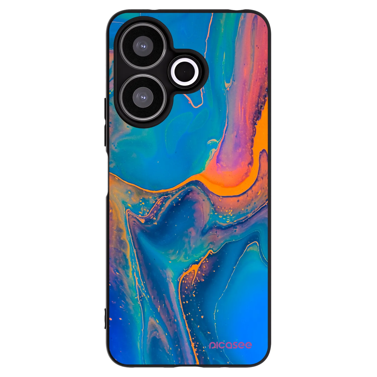 Picasee silikonski črni ovitek za Xiaomi Redmi 13 4G - Rainbow