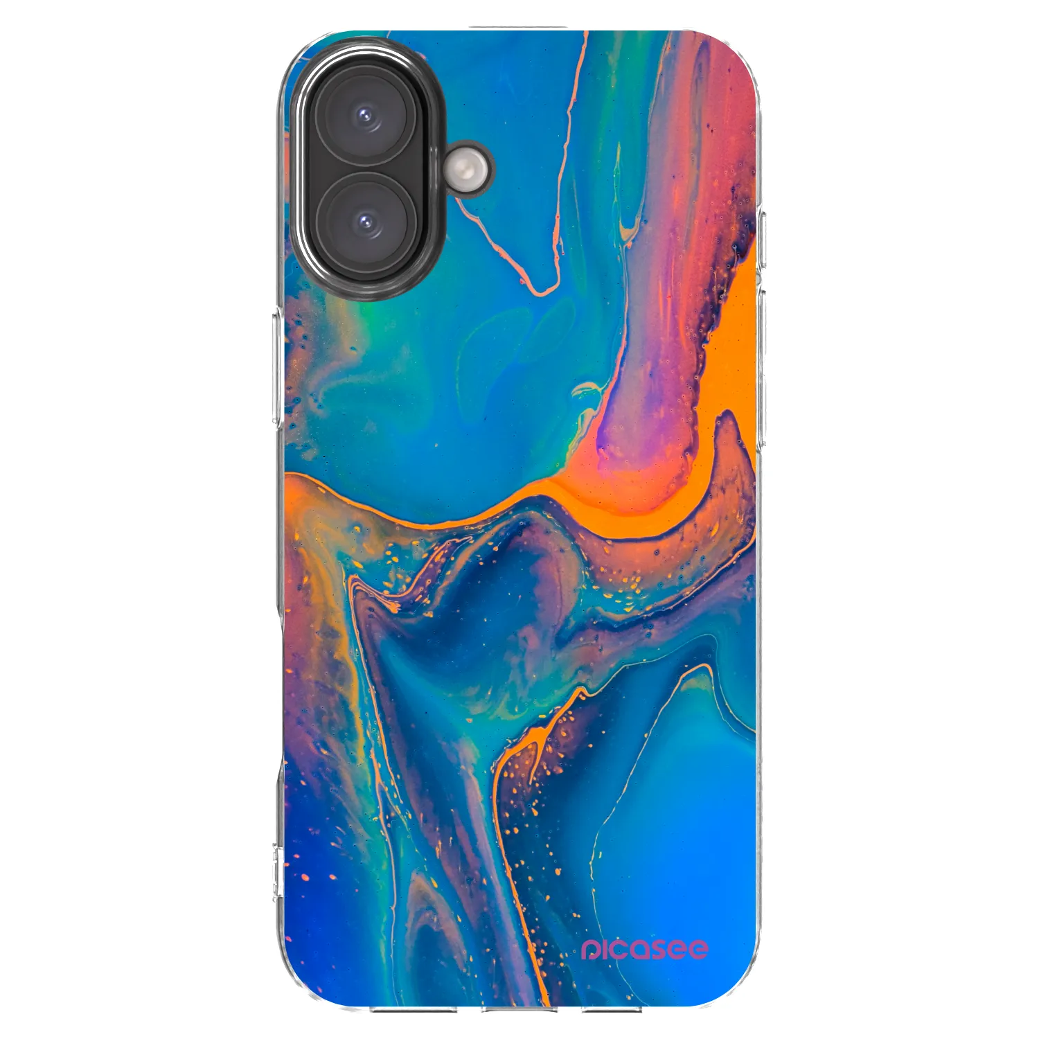 Picasee silikonski prozorni ovitek za Apple iPhone 16 Plus - Rainbow