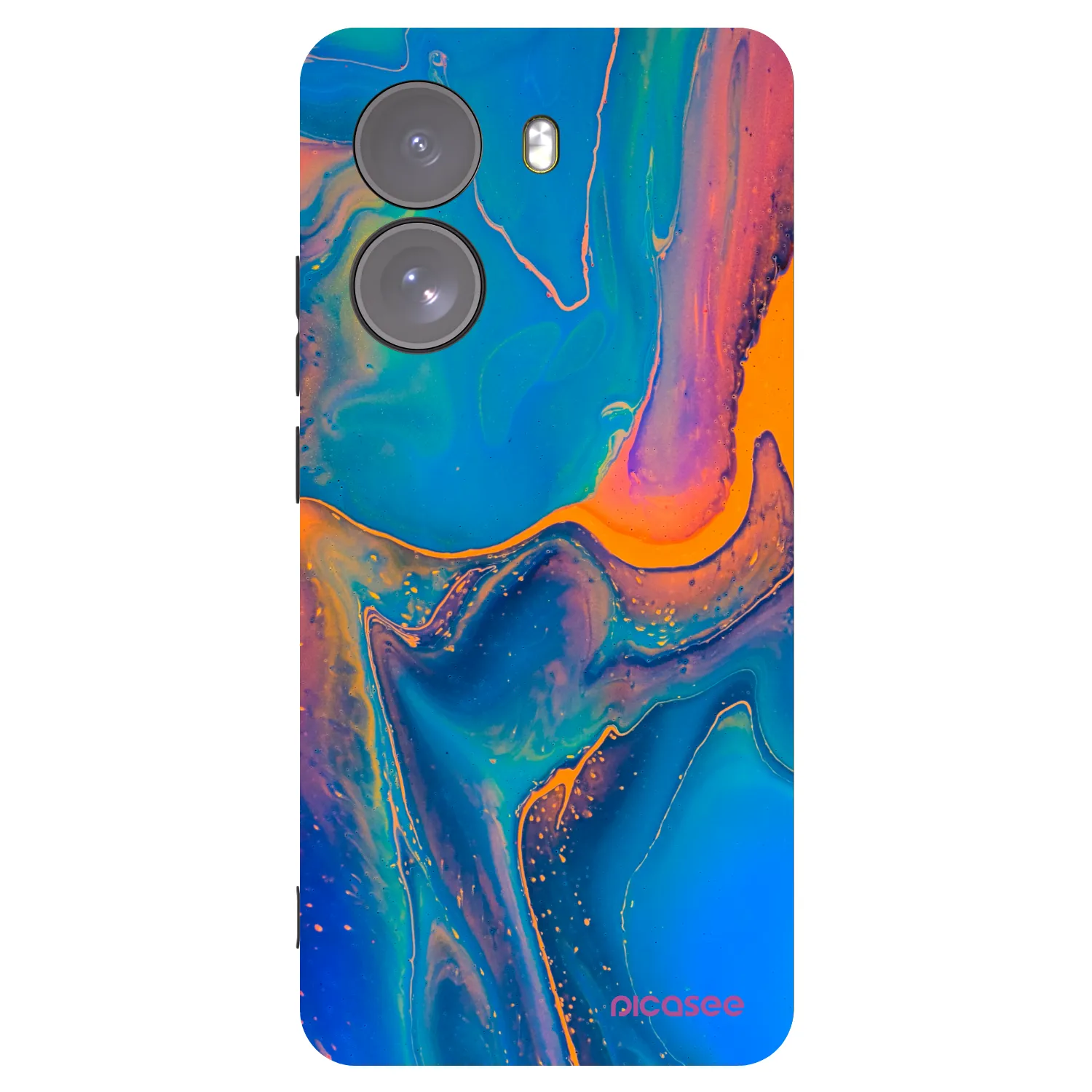 Picasee silikonski črni ovitek za Xiaomi Poco X7 - Rainbow