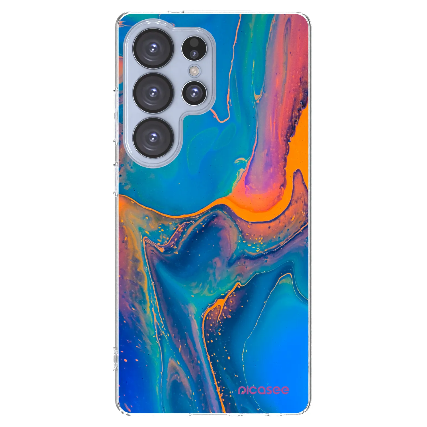 Picasee silikonski prozorni ovitek za Samsung Galaxy S25 Ultra 5G - Rainbow