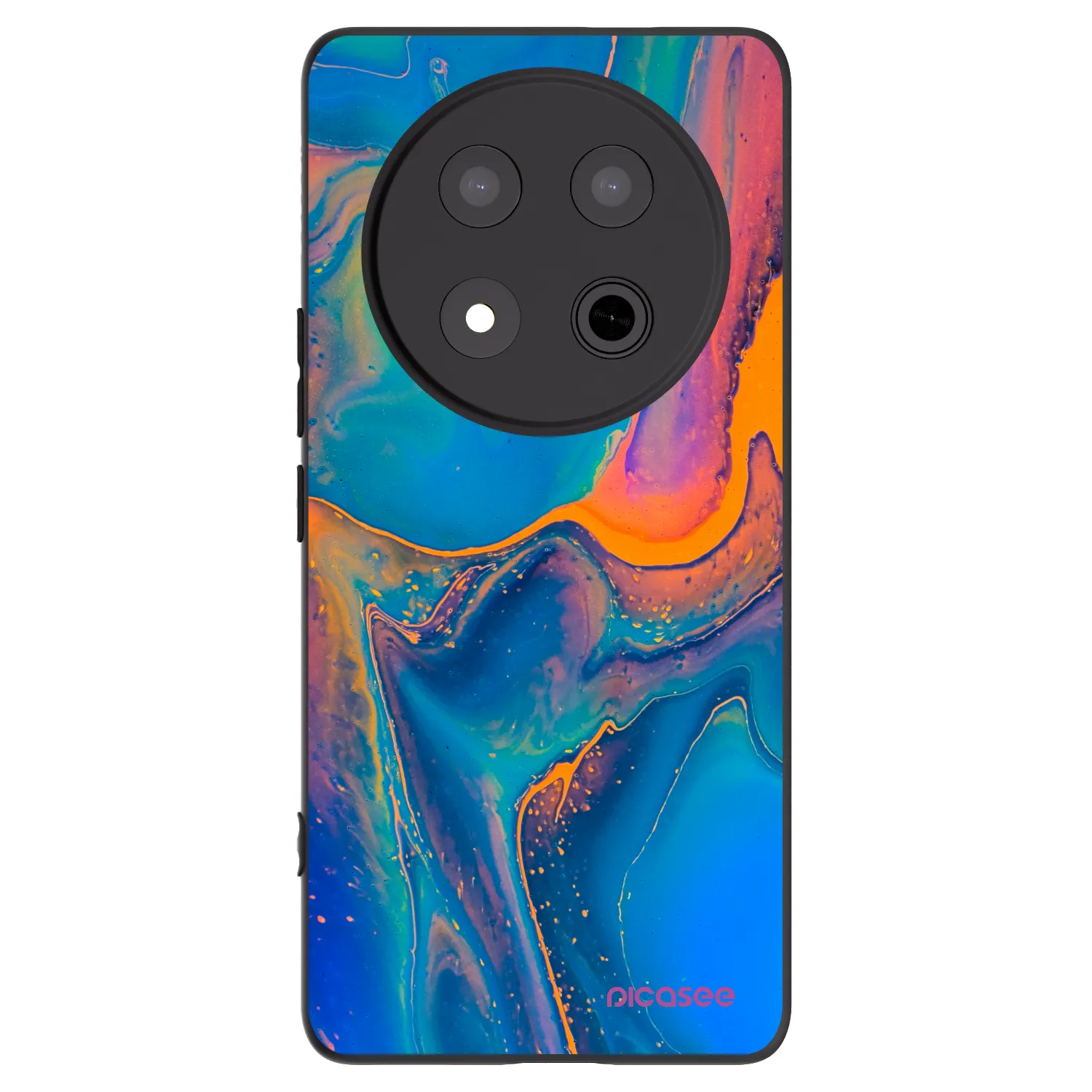 Picasee silikonski črni ovitek za Honor Magic7 Lite 5G - Rainbow