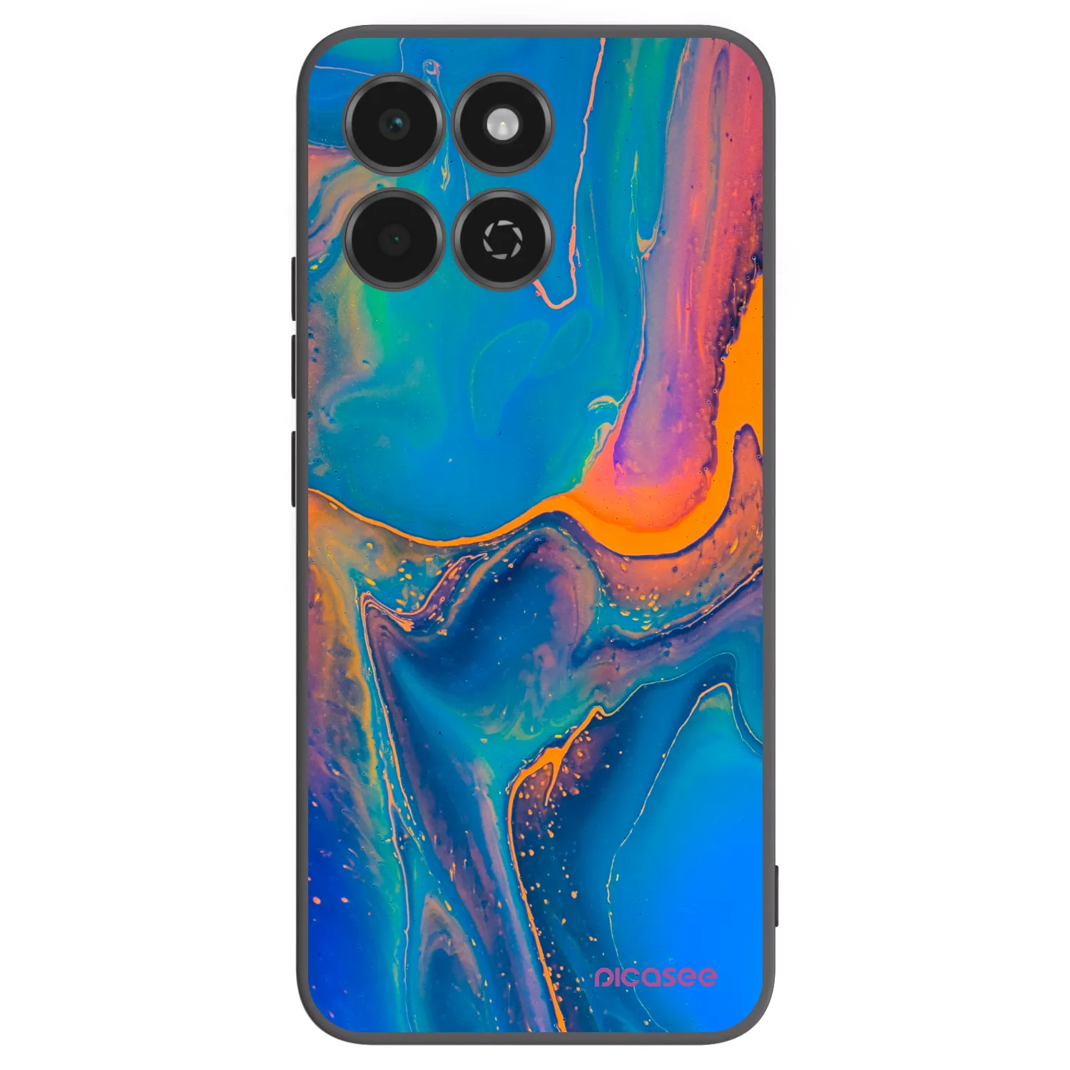 Picasee silikonski črni ovitek za Honor 200 Smart 5G - Rainbow