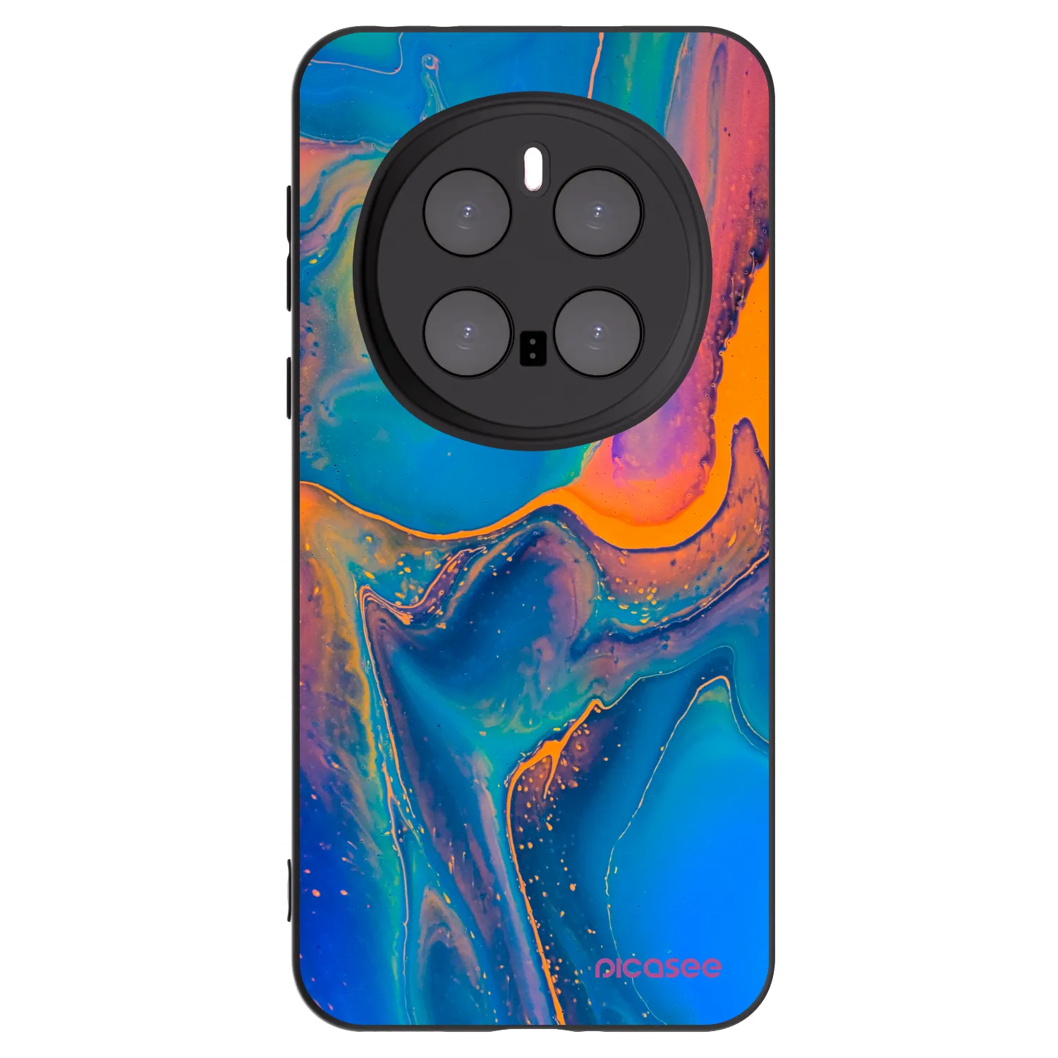 Picasee silikonski črni ovitek za Honor Magic7 Pro 5G - Rainbow