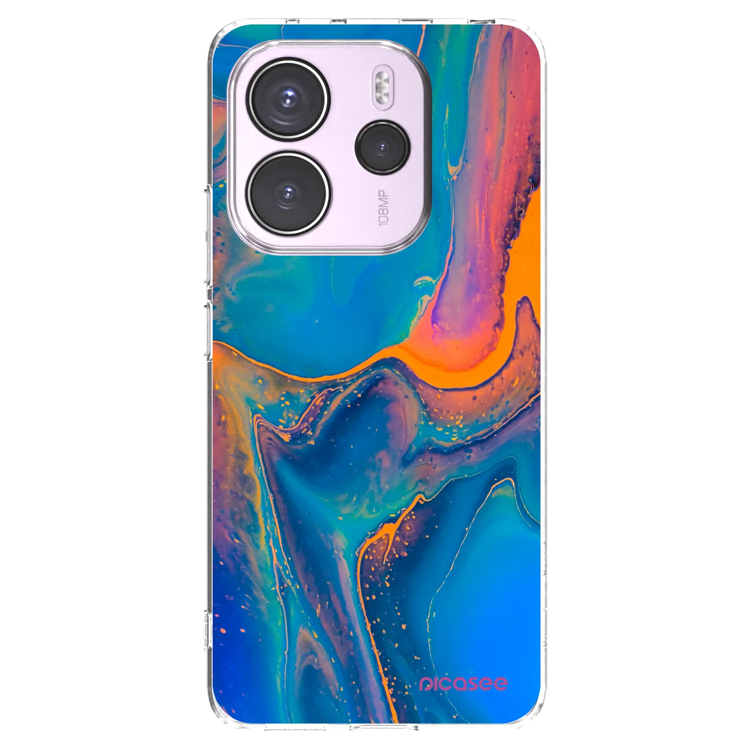 Picasee silikonski prozorni ovitek za Xiaomi Redmi Note 14 4G - Rainbow