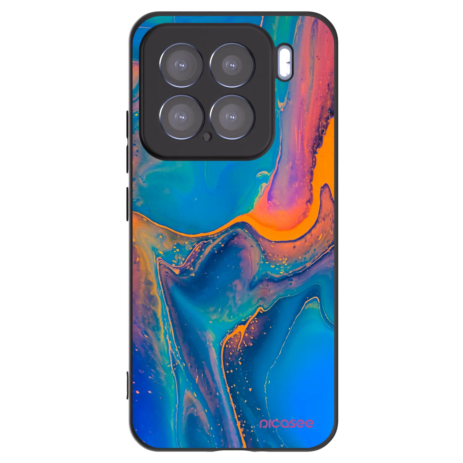 Picasee silikonski črni ovitek za Xiaomi 15 - Rainbow