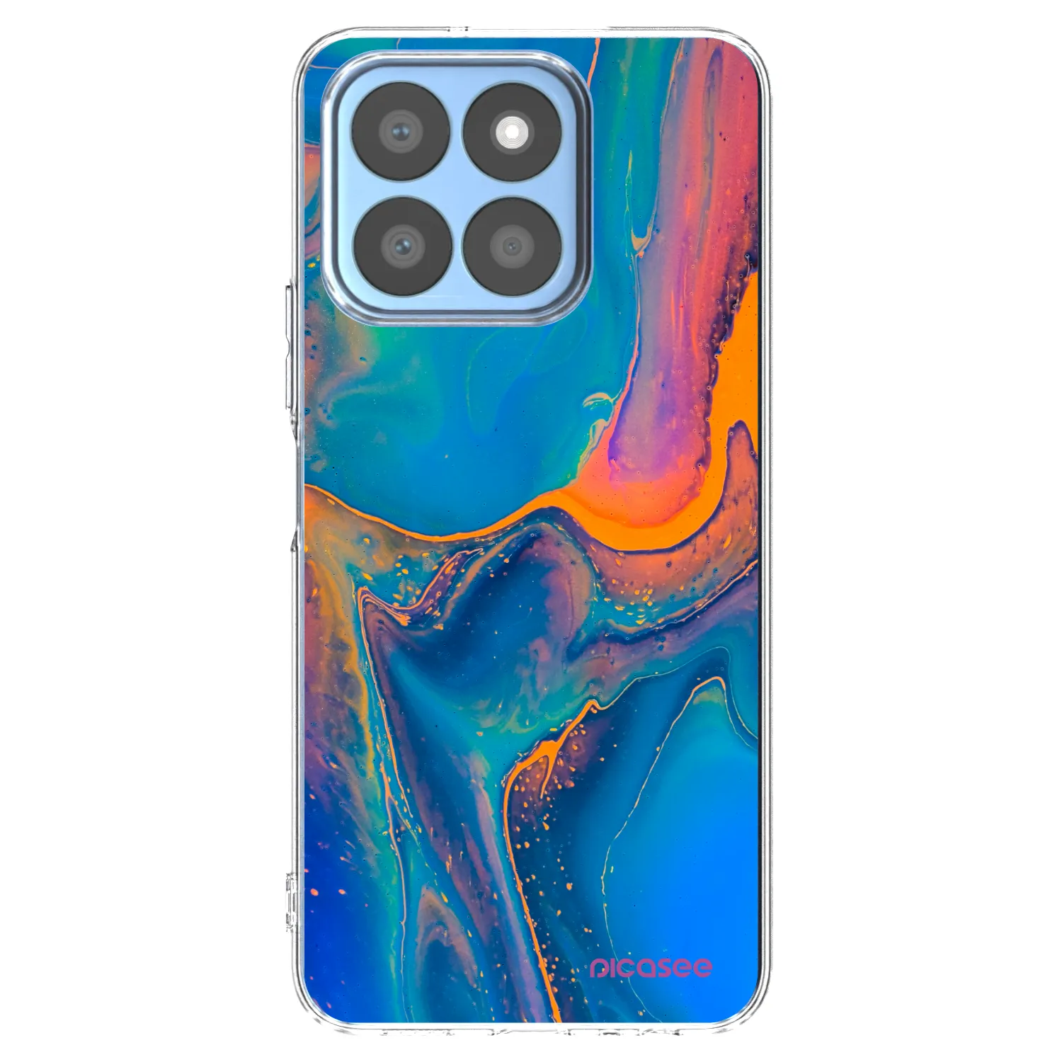 Picasee silikonski prozorni ovitek za Honor X8c - Rainbow