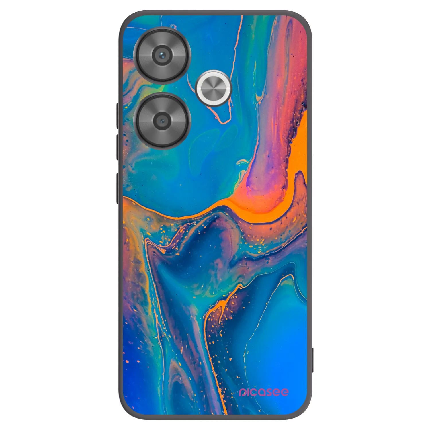 Picasee silikonski črni ovitek za Xiaomi Poco F6 - Rainbow
