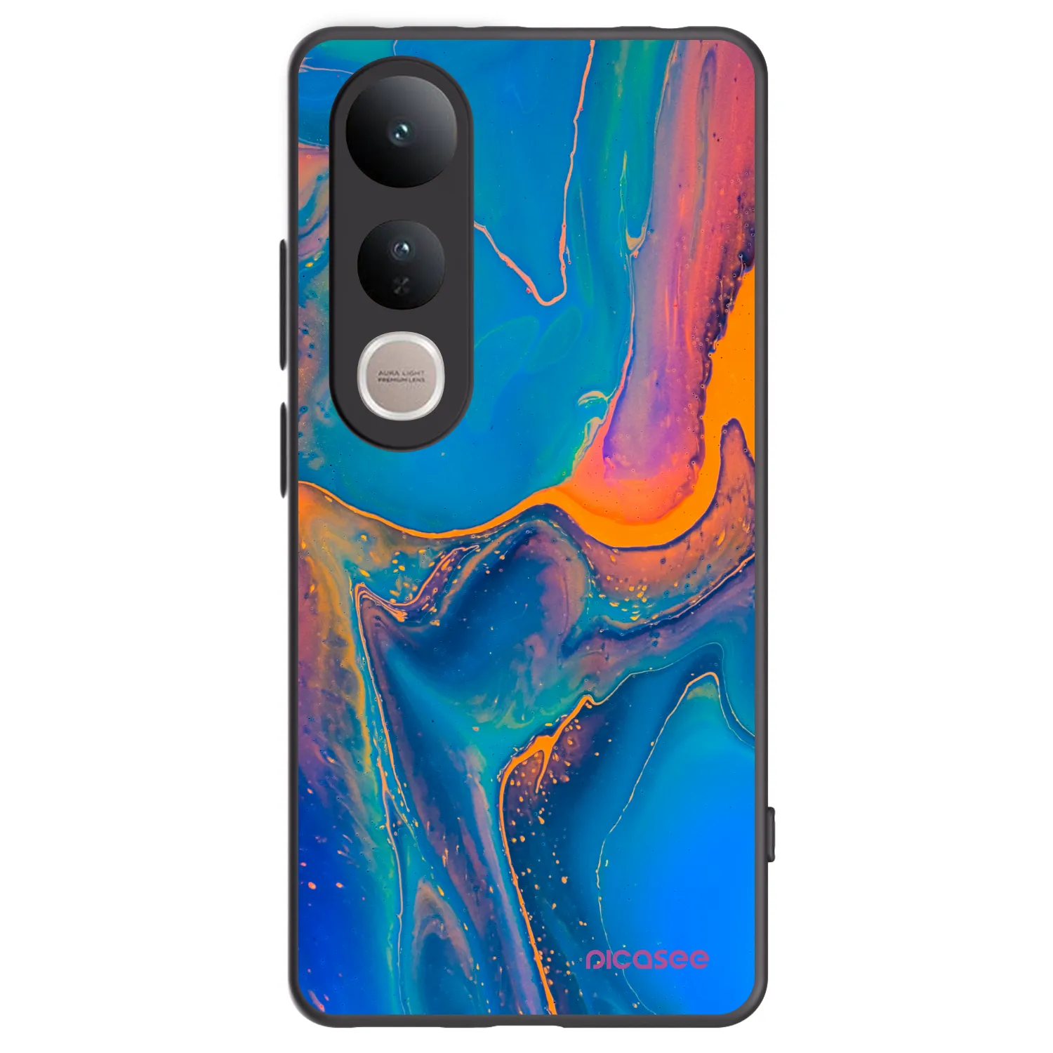 Picasee silikonski črni ovitek za Vivo V50 Lite 5G - Rainbow