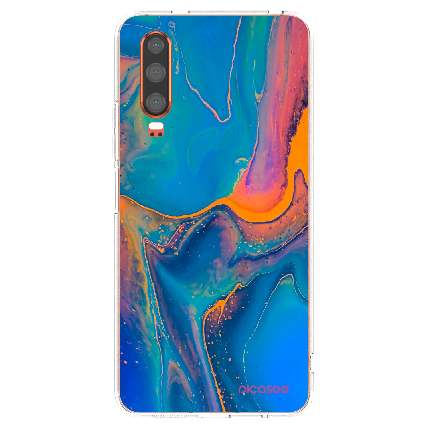 Picasee silikonski prozorni ovitek za Huawei P30 - Rainbow