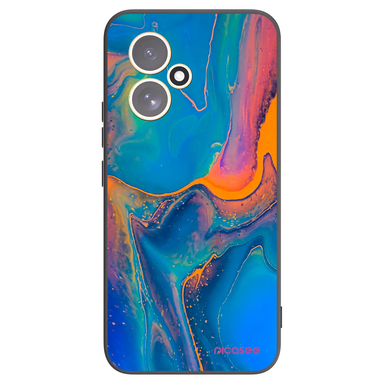 Picasee silikonski črni ovitek za Honor 400 5G - Rainbow