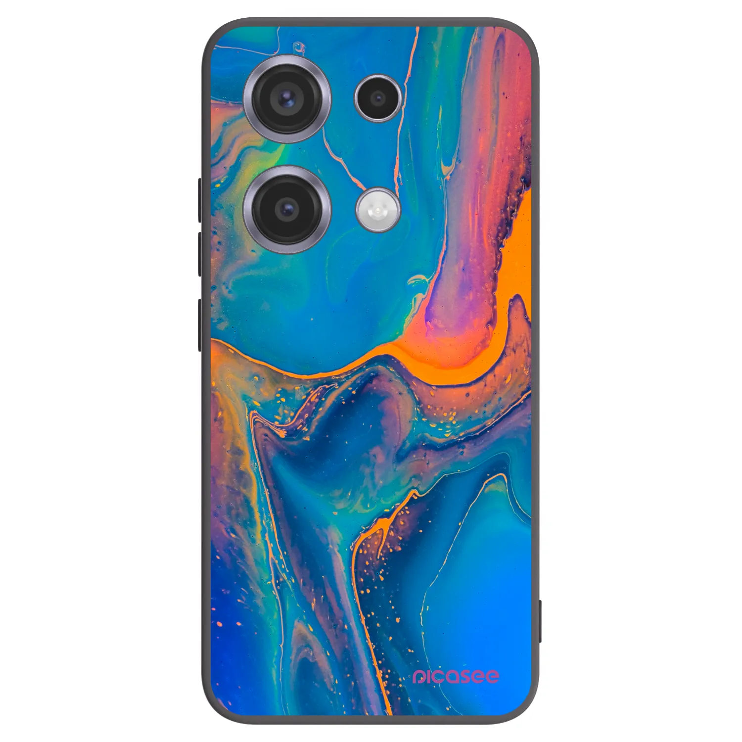Picasee silikonski črni ovitek za Xiaomi Redmi Note 14S - Rainbow