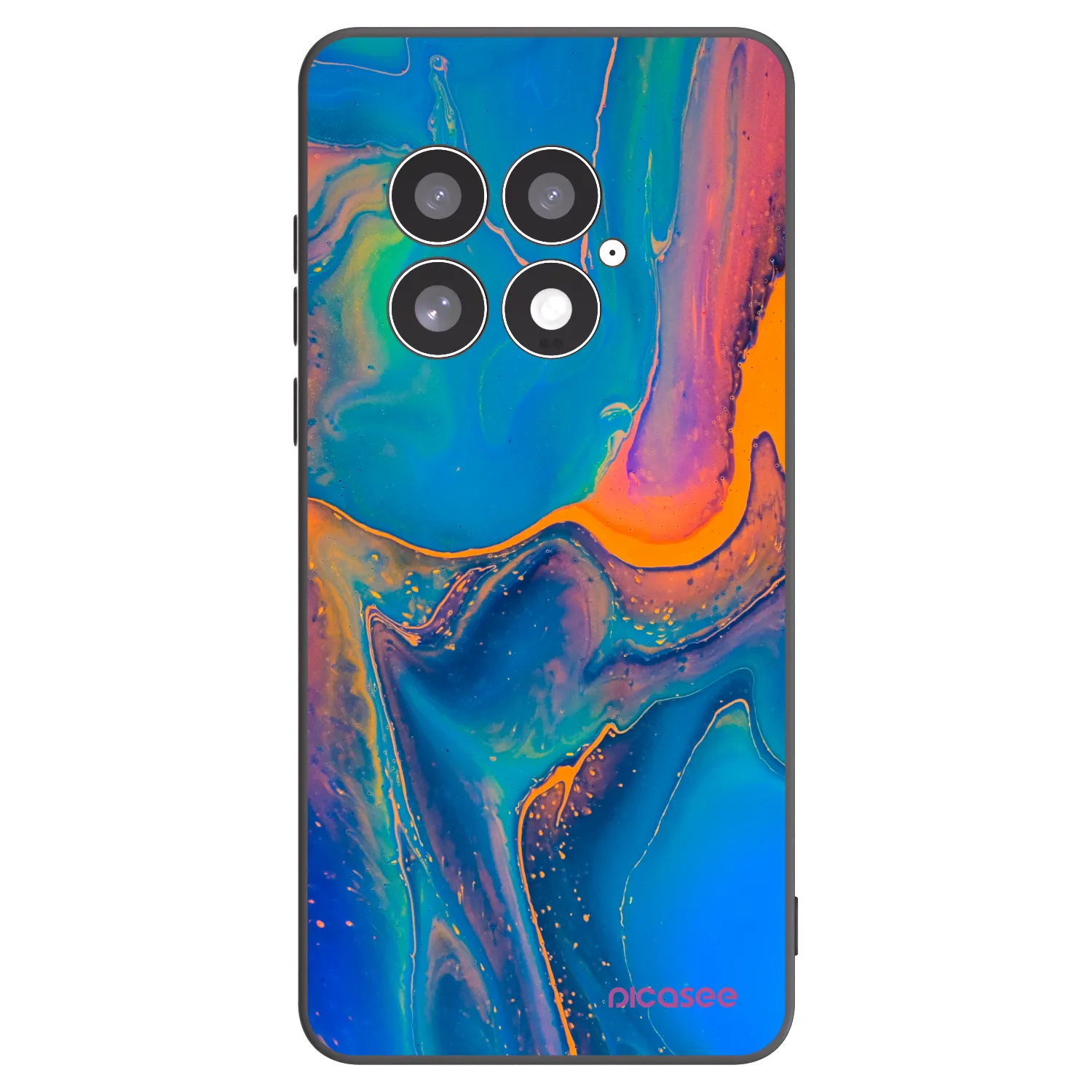 Picasee silikonski črni ovitek za OnePlus 13 5G - Rainbow