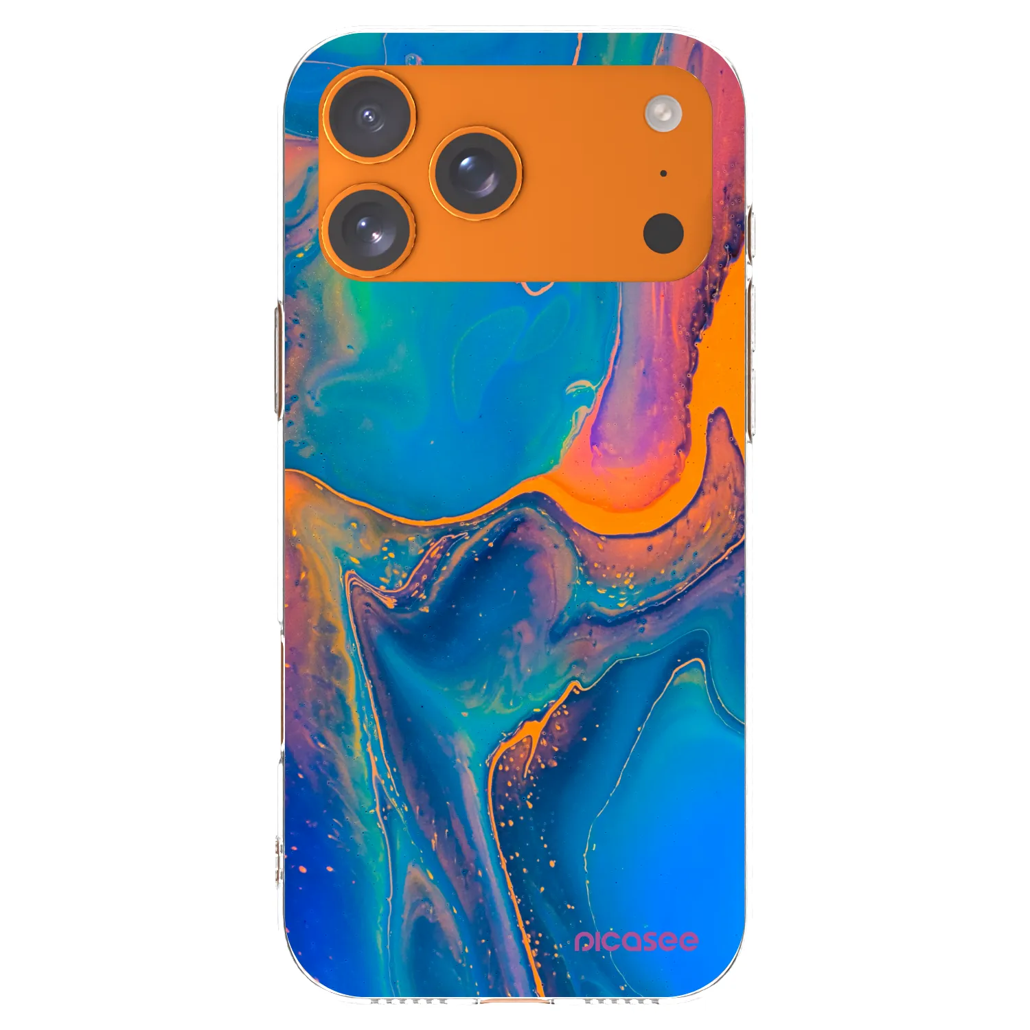 Picasee silikonski prozorni ovitek za Apple iPhone 17 Pro Max - Rainbow