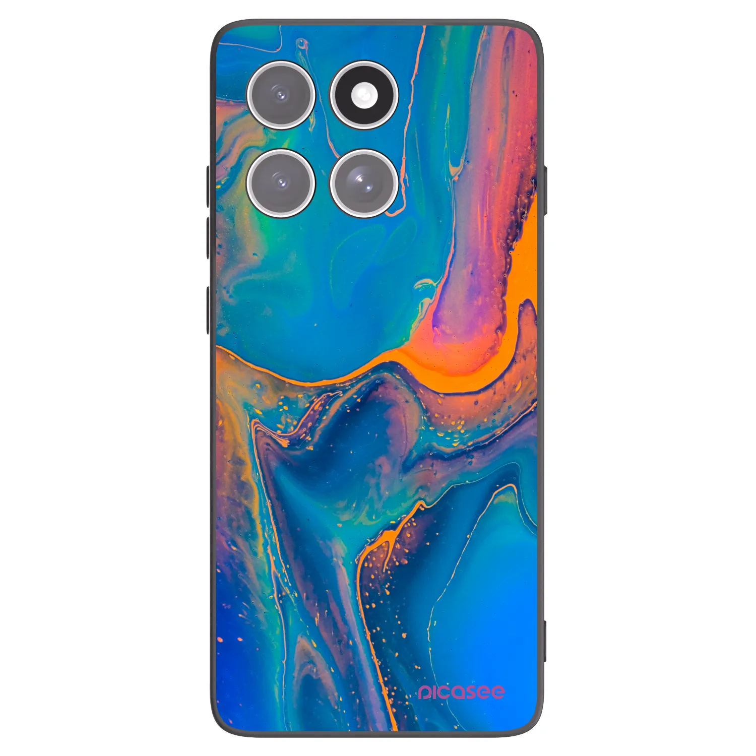 Picasee silikonski črni ovitek za Motorola Edge 60 Pro - Rainbow