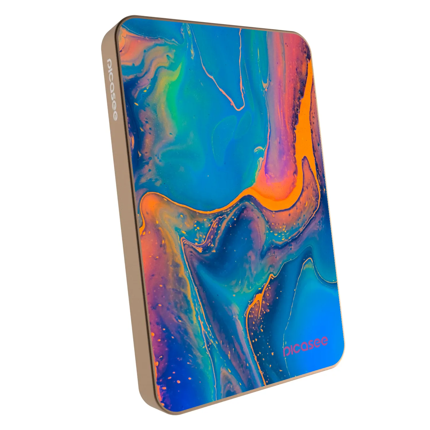 Picasee Prenosna baterija z MagSafe 5 000 mAh Zlati - Rainbow