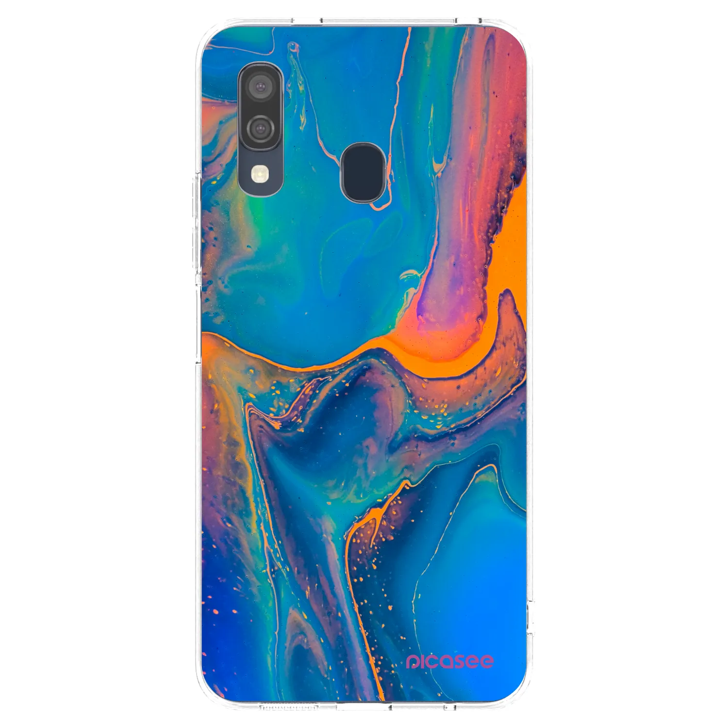 Picasee silikonski prozorni ovitek za Samsung Galaxy A40 A405F - Rainbow