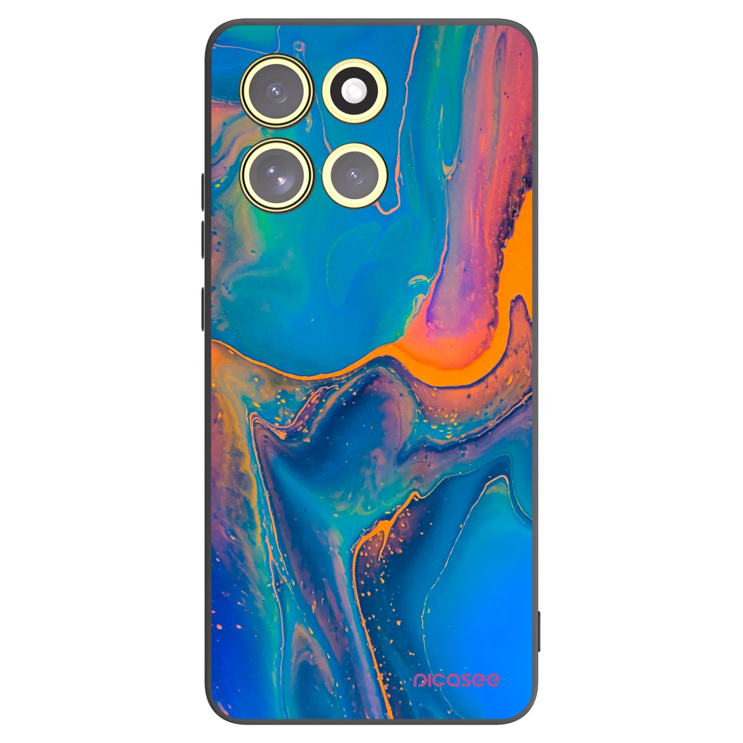 Picasee silikonski črni ovitek za Motorola Moto G86 5G - Rainbow