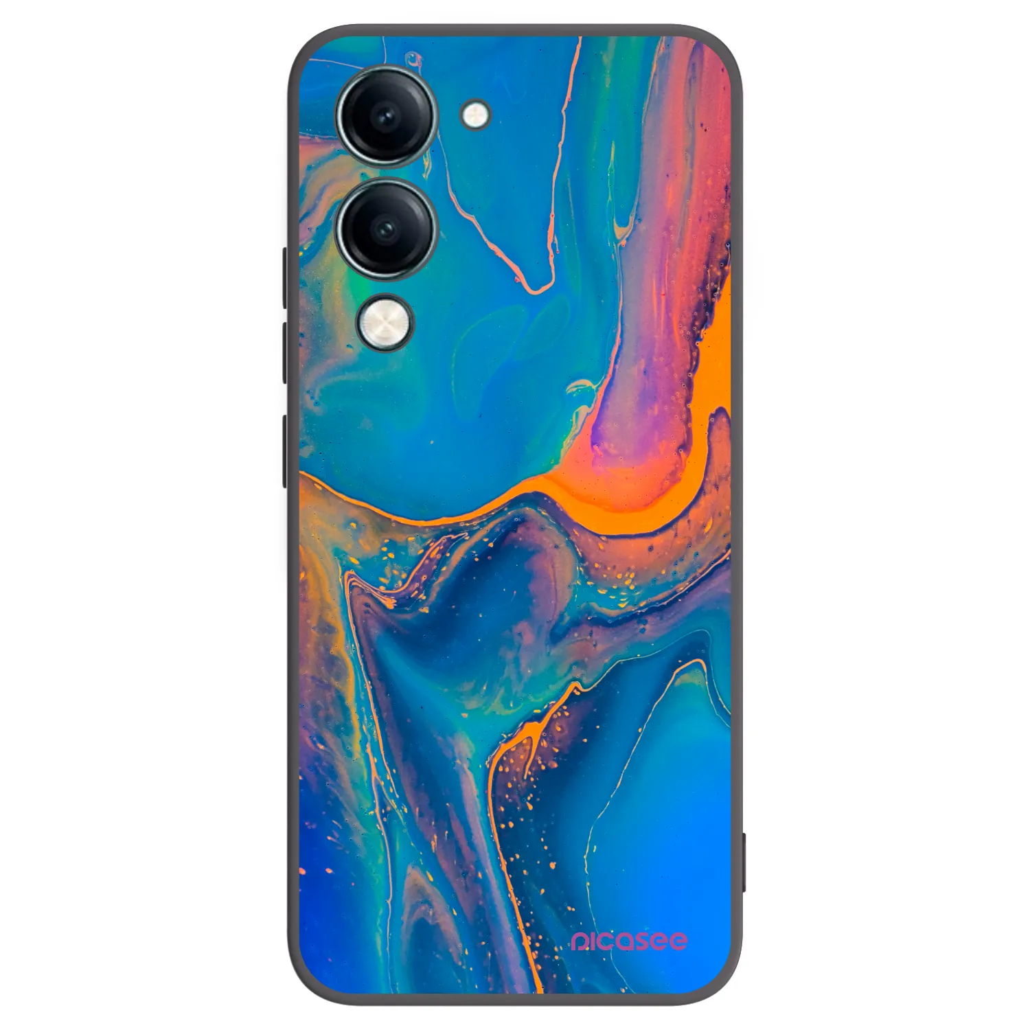 Picasee silikonski črni ovitek za Vivo Y29s 5G - Rainbow