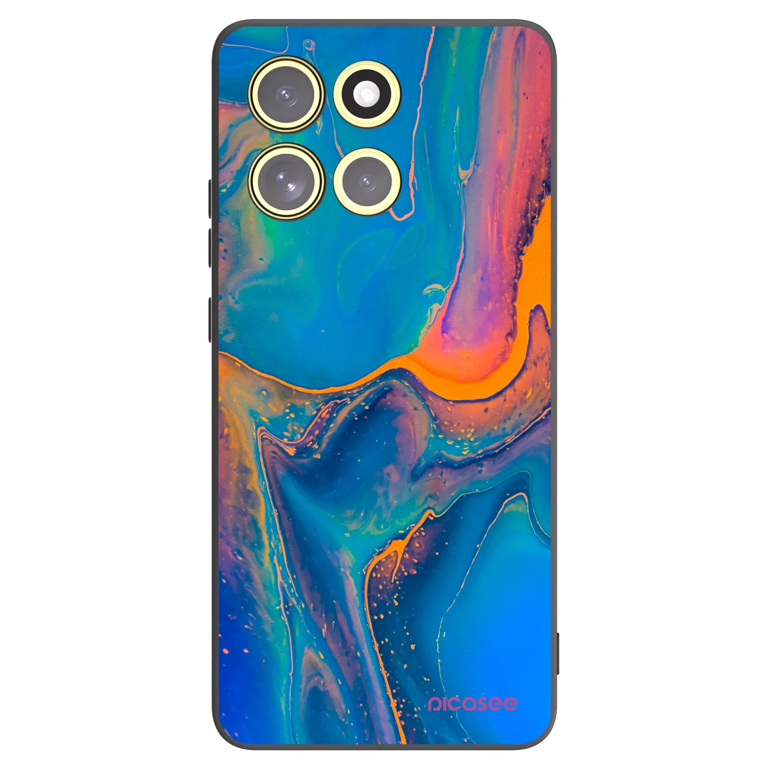 Picasee silikonski črni ovitek za Motorola Moto G86 Power 5G - Rainbow