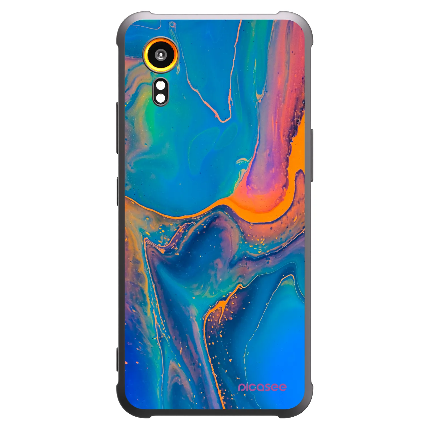 Picasee silikonski črni ovitek za Samsung Galaxy Xcover 7 - Rainbow