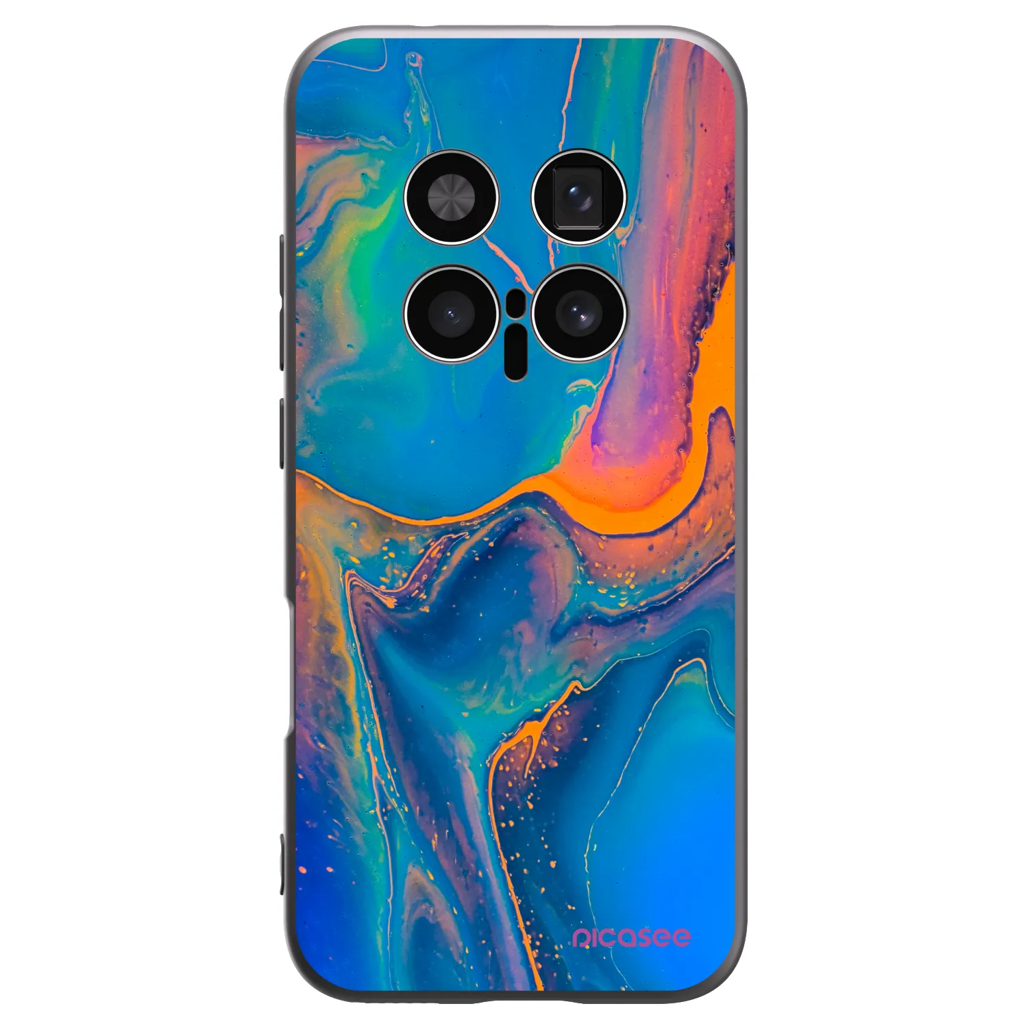 Picasee silikonski črni ovitek za Honor Magic8 Pro 5G - Rainbow
