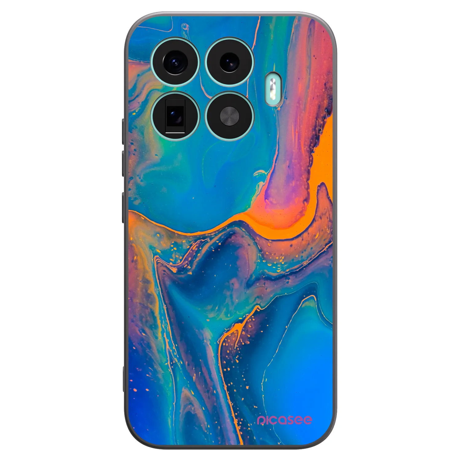 Picasee silikonski črni ovitek za Xiaomi 17T - Rainbow