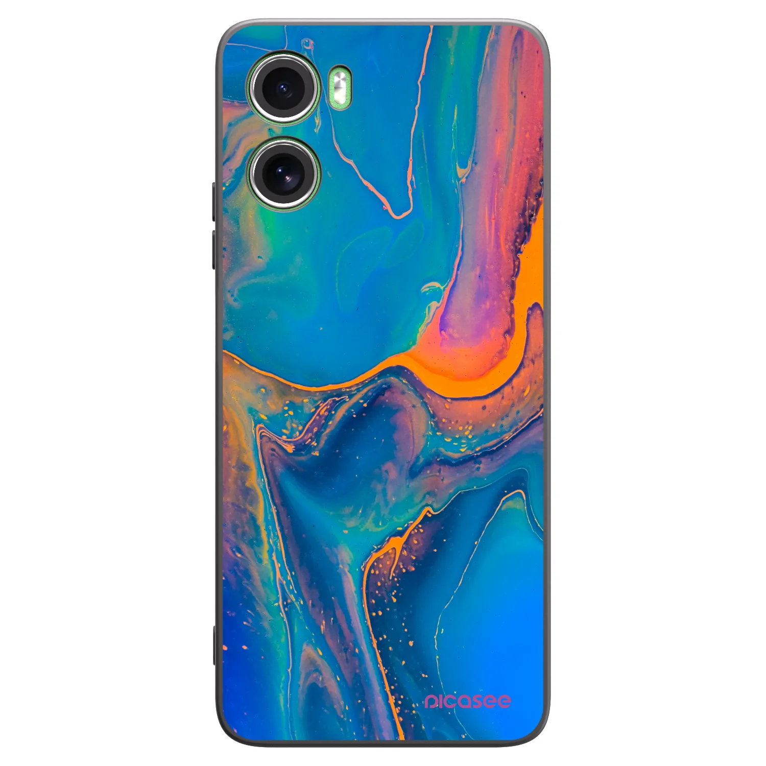 Picasee silikonski črni ovitek za Motorola Moto G06 - Rainbow