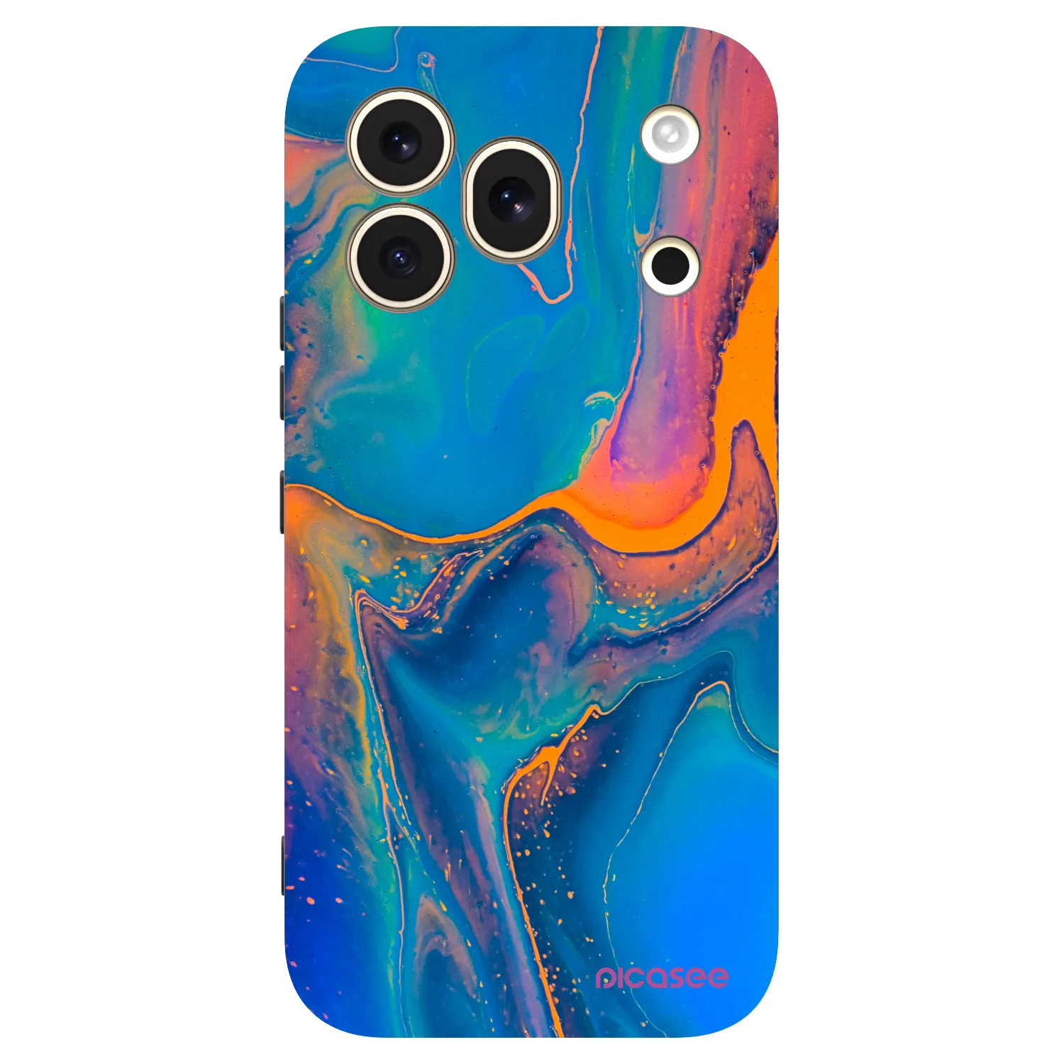 Picasee silikonski črni ovitek za Honor 600 Pro - Rainbow