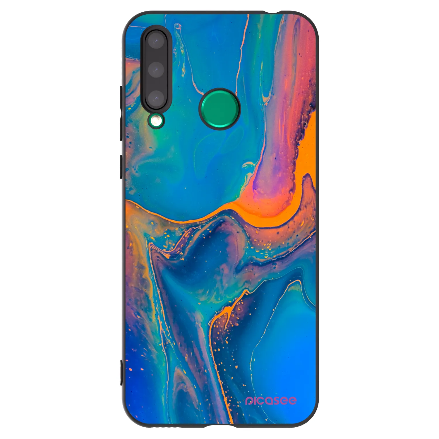 Picasee silikonski črni ovitek za Honor 20 Lite - Rainbow