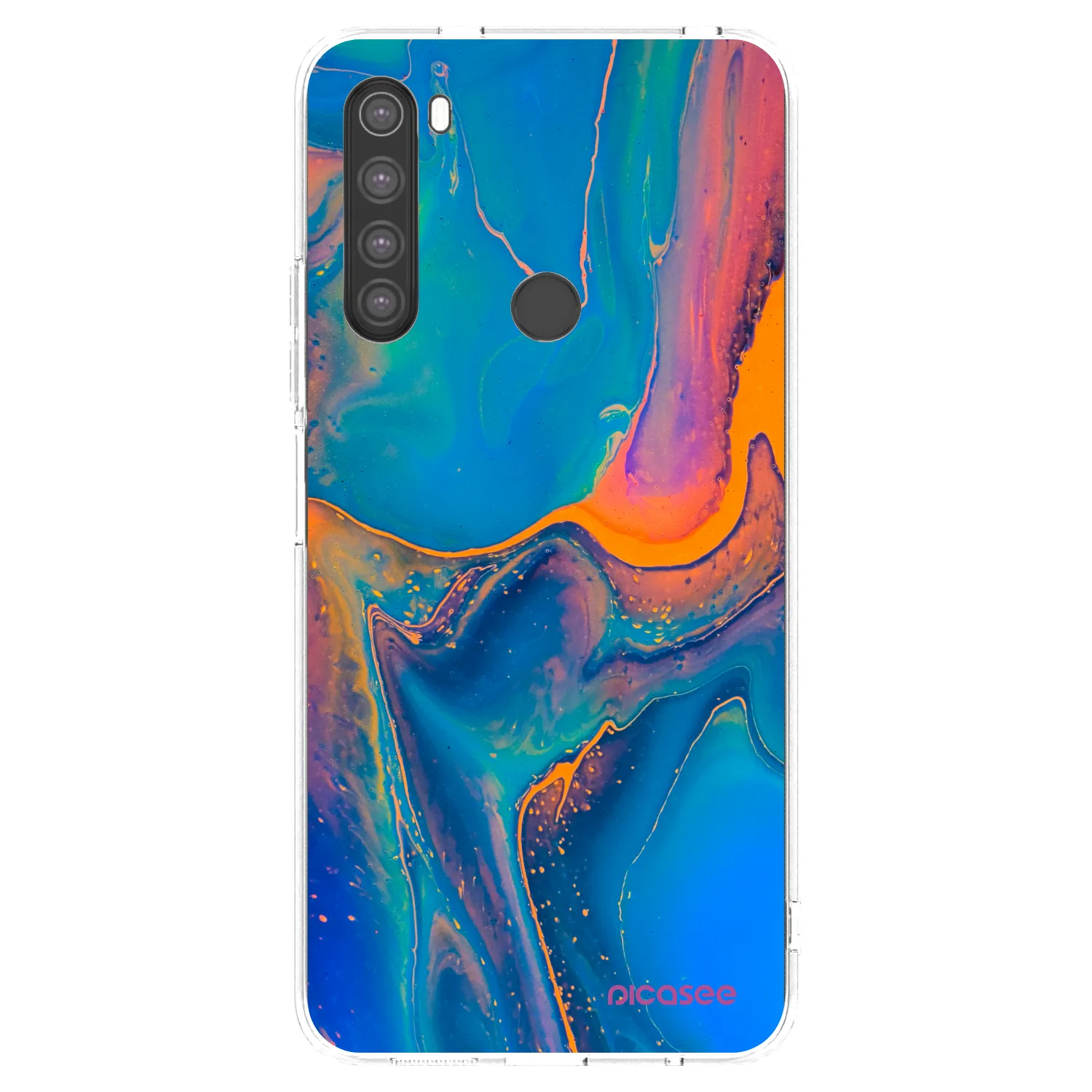 Picasee silikonski prozorni ovitek za Xiaomi Redmi Note 8 - Rainbow