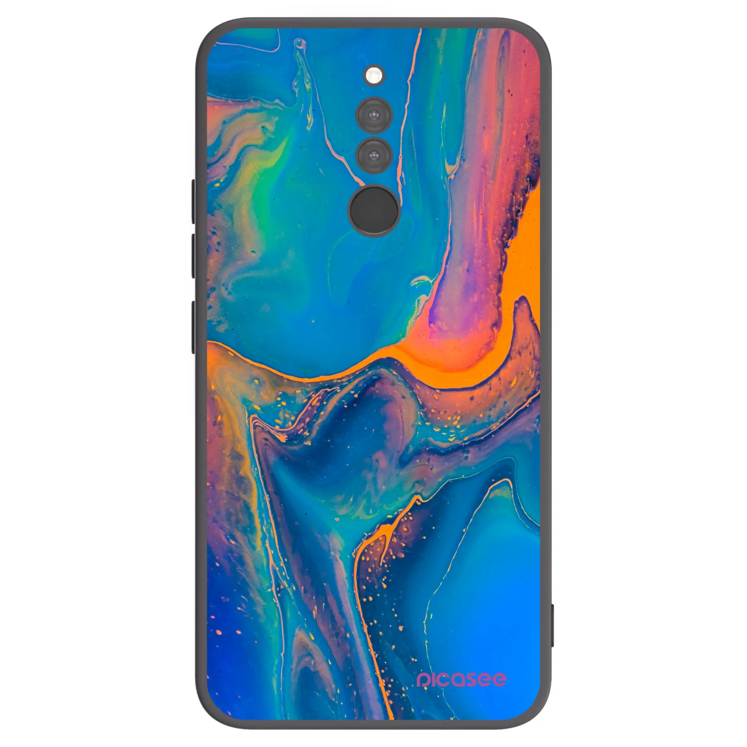 Picasee silikonski črni ovitek za Xiaomi Redmi 8 - Rainbow