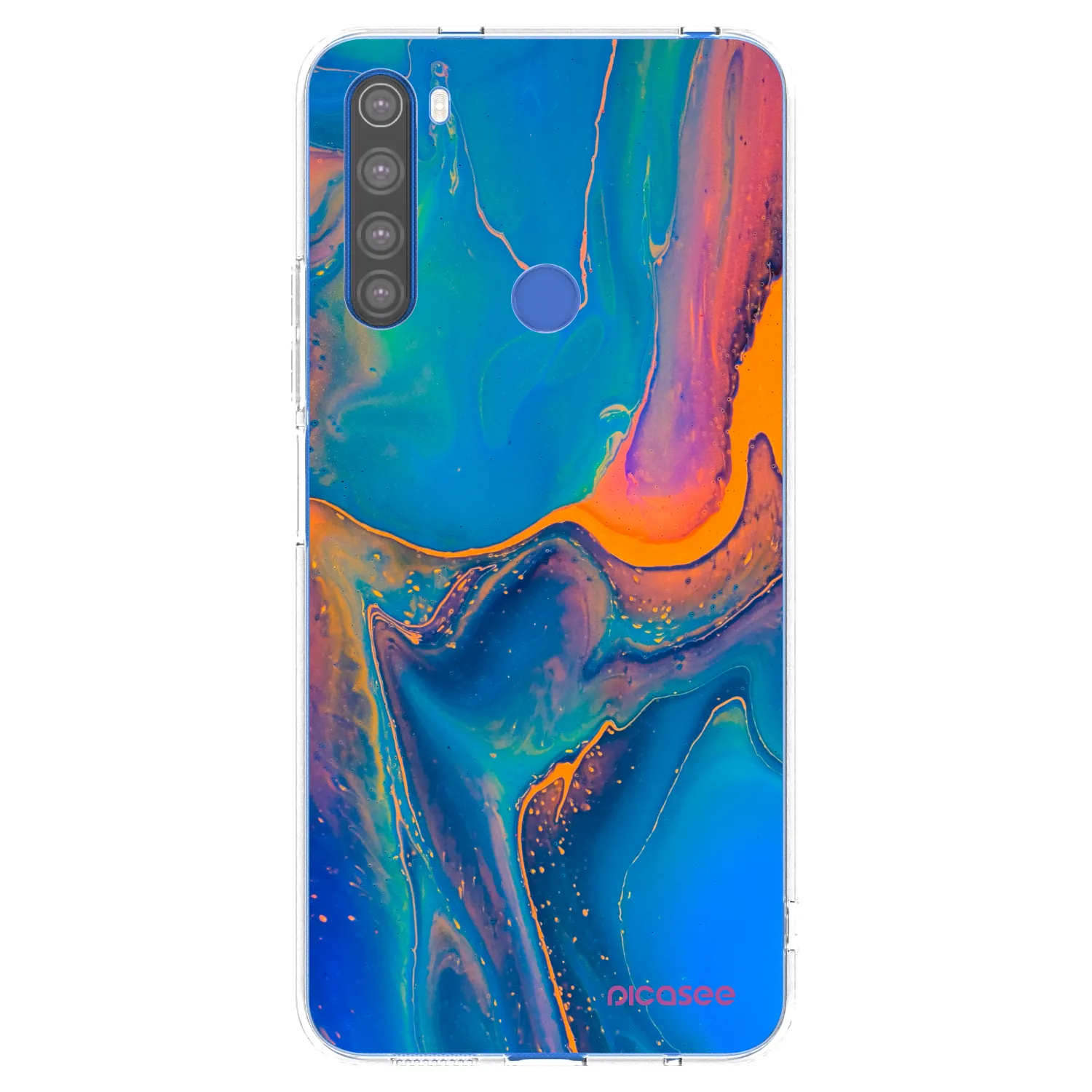 Picasee silikonski prozorni ovitek za Xiaomi Redmi Note 8T - Rainbow