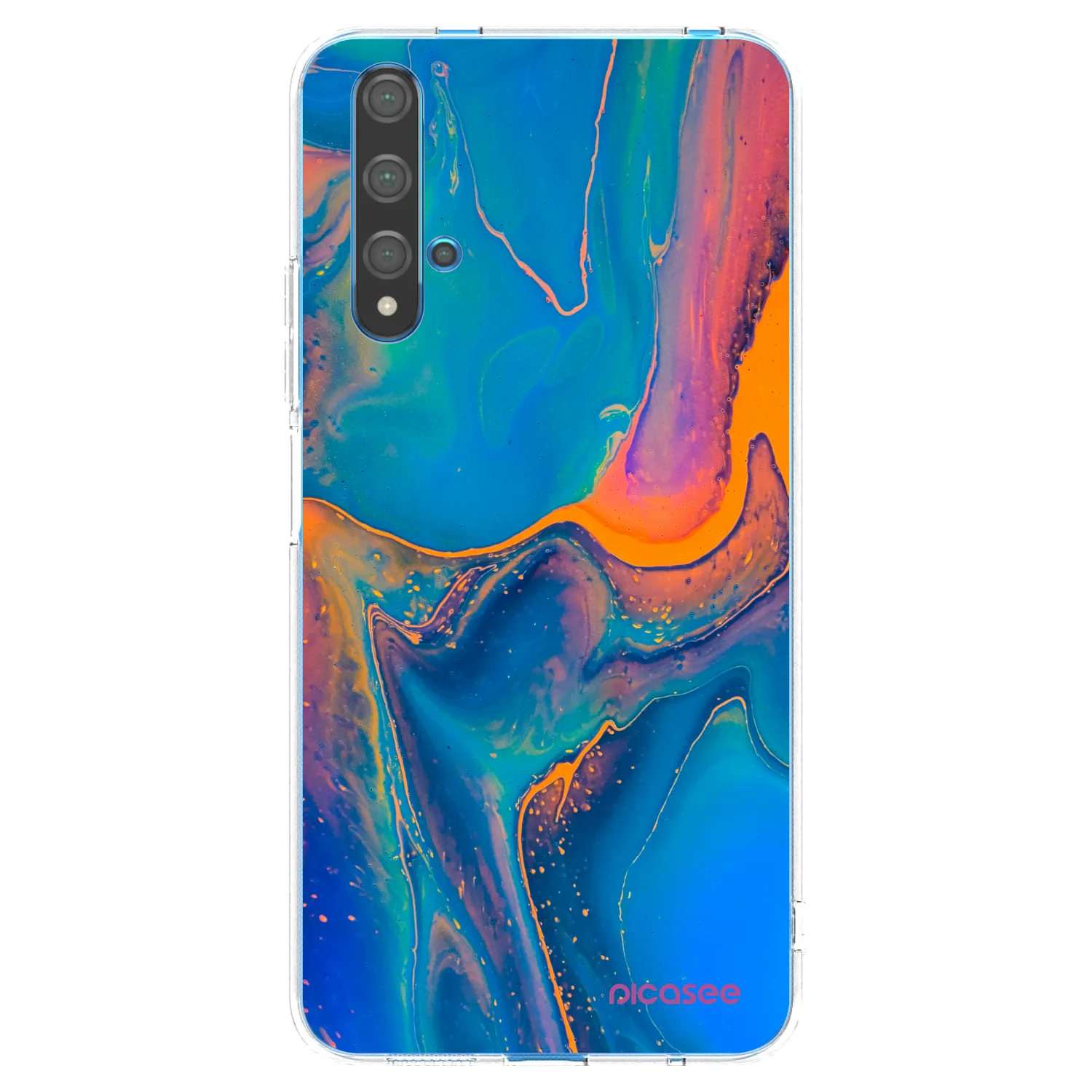 Picasee silikonski prozorni ovitek za Huawei Nova 5T - Rainbow