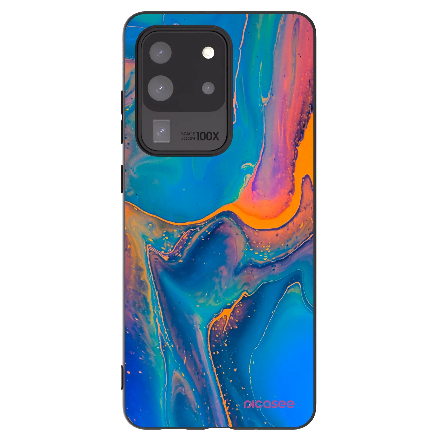 Picasee silikonski črni ovitek za Samsung Galaxy S20 Ultra 5G G988F - Rainbow