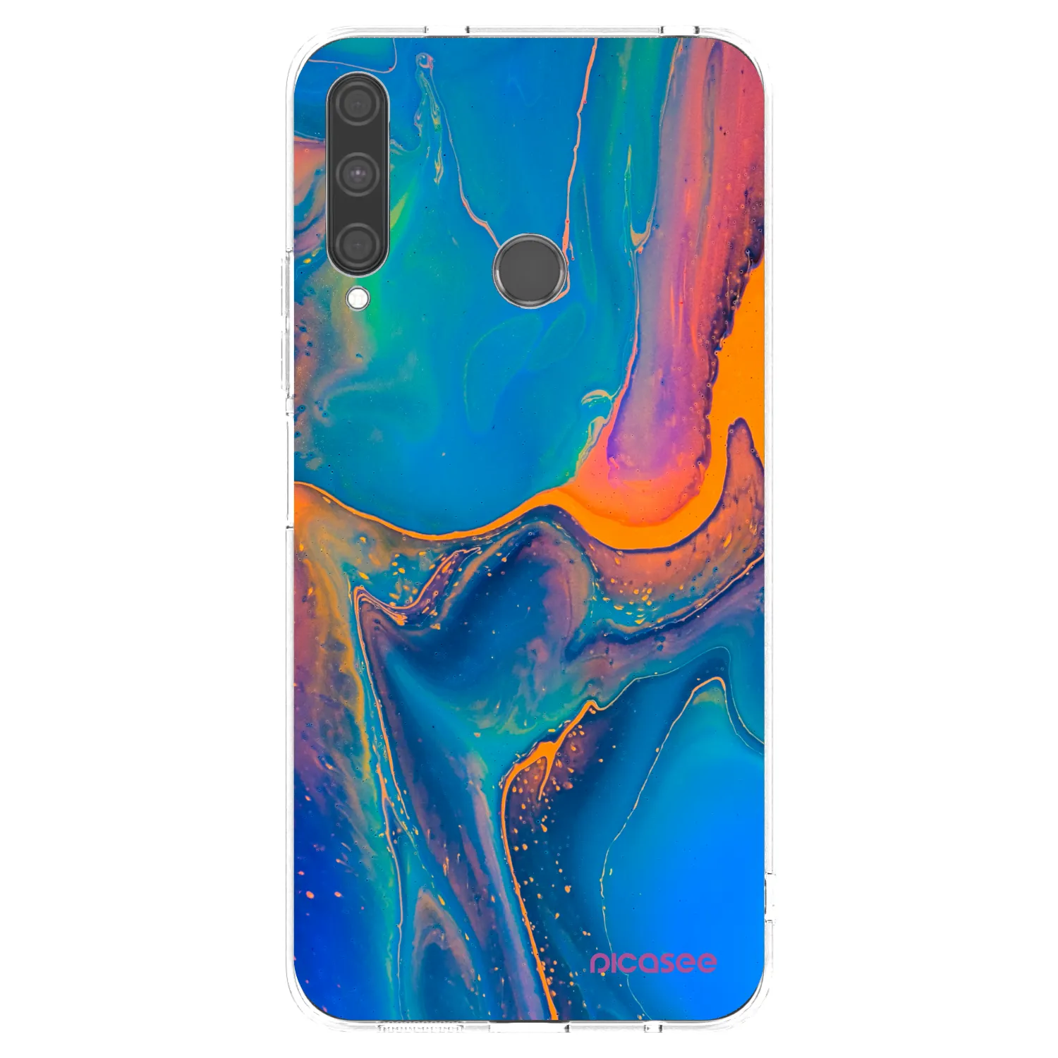 Picasee silikonski prozorni ovitek za Huawei P40 Lite E - Rainbow