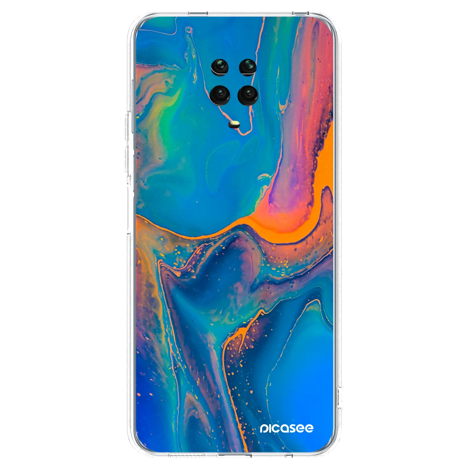 Picasee silikonski prozorni ovitek za Xiaomi Redmi Note 9S - Rainbow