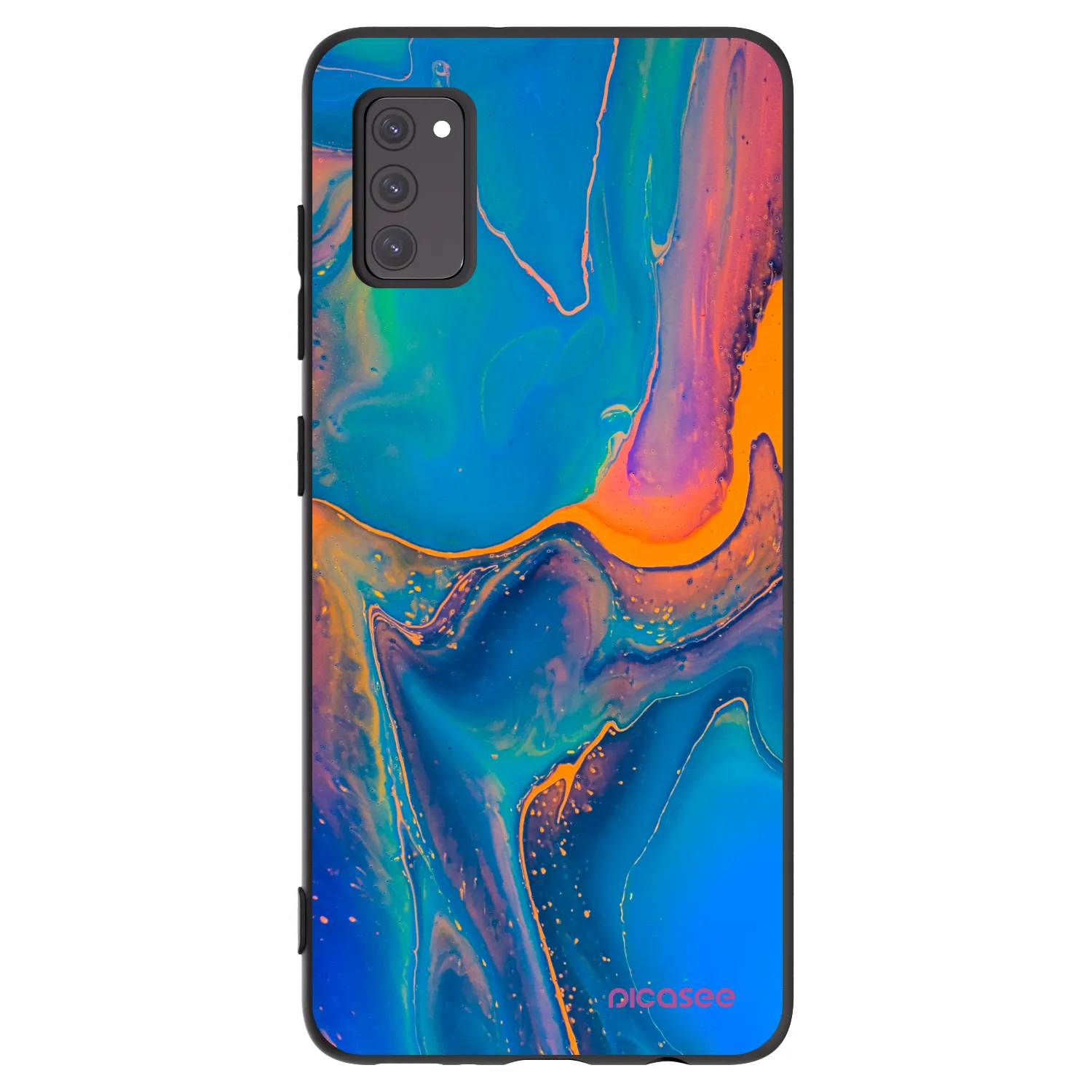 Picasee silikonski črni ovitek za Samsung Galaxy A41 A415F - Rainbow