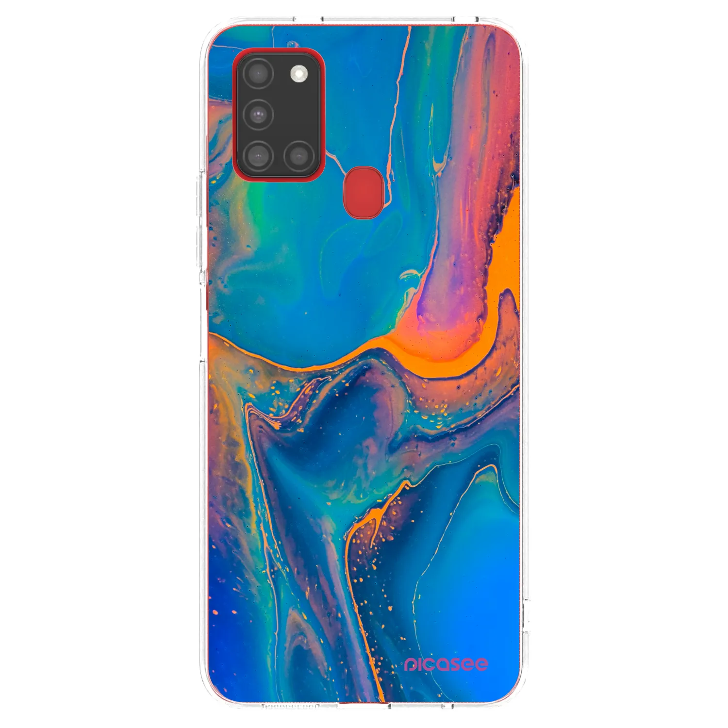 Picasee silikonski prozorni ovitek za Samsung Galaxy A21s - Rainbow