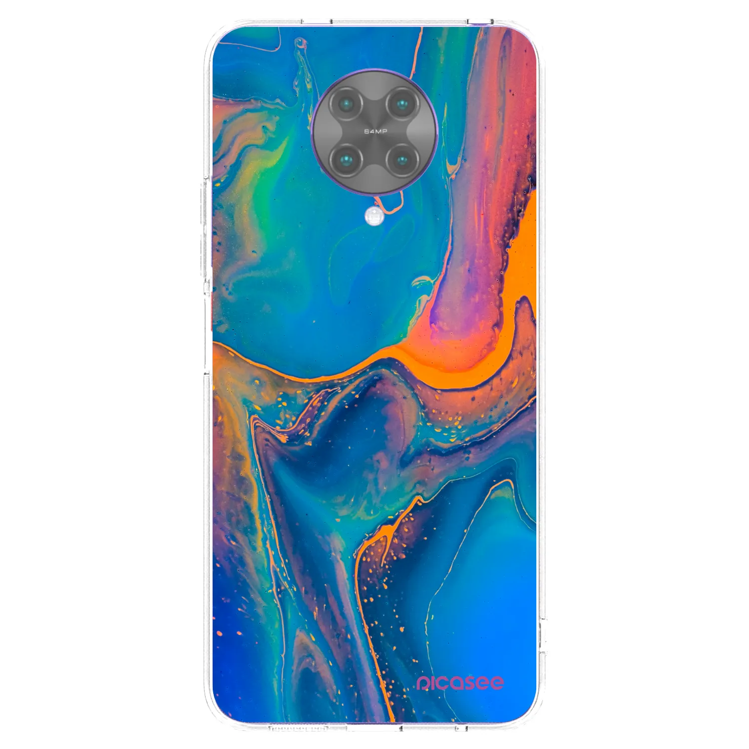 Picasee silikonski prozorni ovitek za Xiaomi Poco F2 Pro - Rainbow