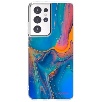 Picasee silikonski prozorni ovitek za Samsung Galaxy S21 Ultra 5G G998B - Rainbow