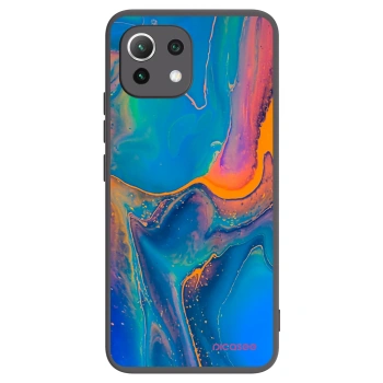 Picasee silikonski črni ovitek za Xiaomi Mi 11 Lite - Rainbow