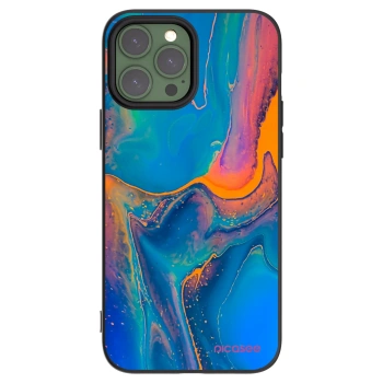 Picasee silikonski črni ovitek za Apple iPhone 13 Pro Max - Rainbow